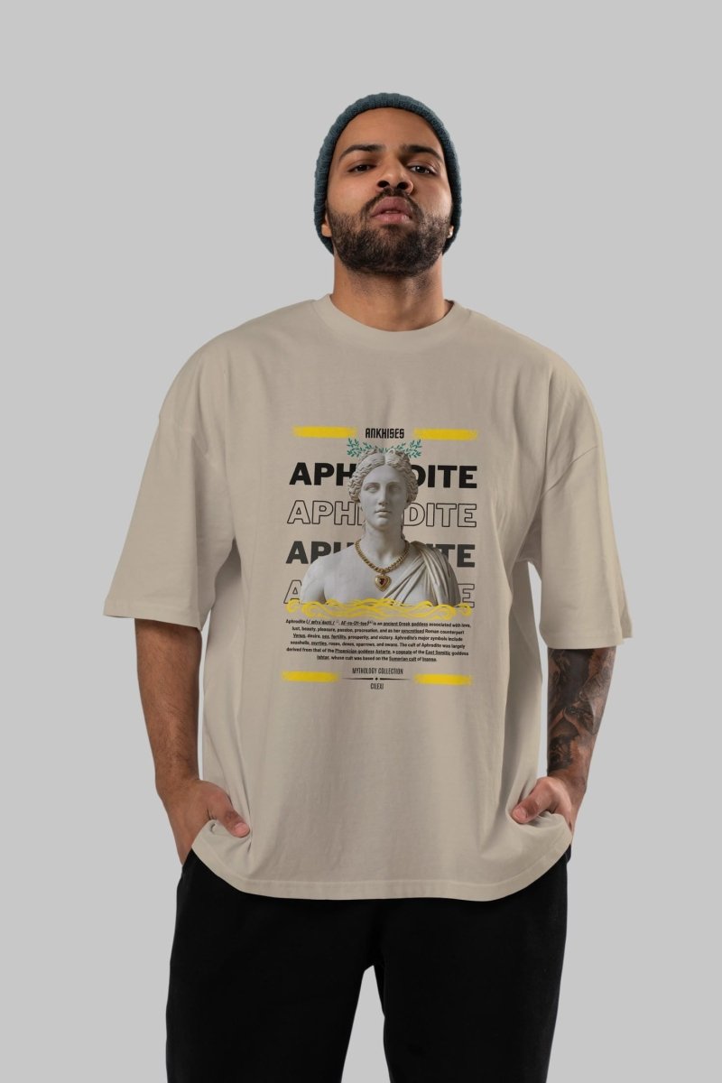 Aphrodite 1 ön Baskılı Oversize t-shirt Erkek Kadın %100 Pamuk Bisiklet Yaka tişort - Cilexi