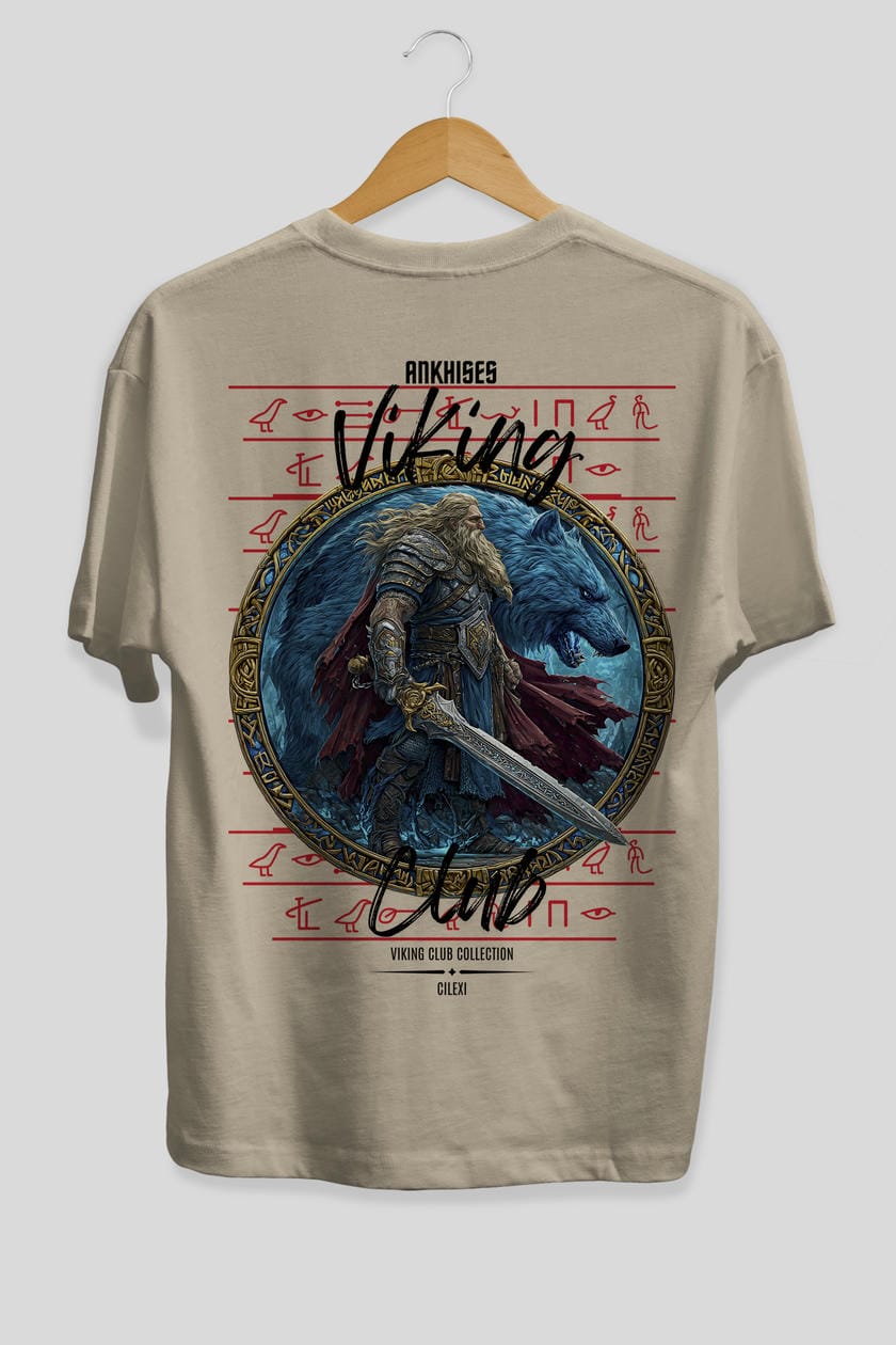 Tyr Arka Baskılı Oversize t-shirt Erkek Kadın %100 Pamuk Bisiklet Yaka tişort