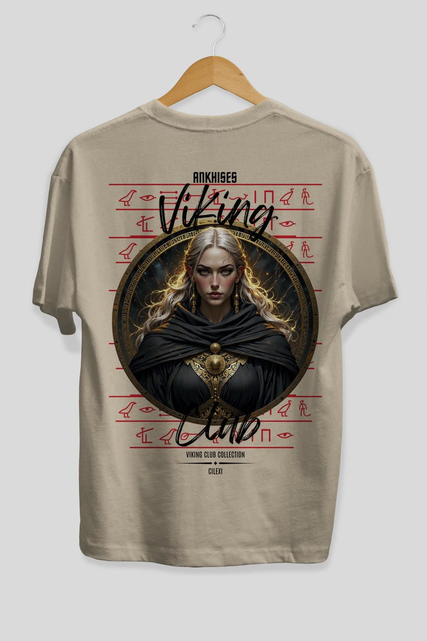 Viking Mitolojisi Serisi 4 Arka Baskılı Oversize t-shirt Erkek Kadın %100 Pamuk Bisiklet Yaka tişort