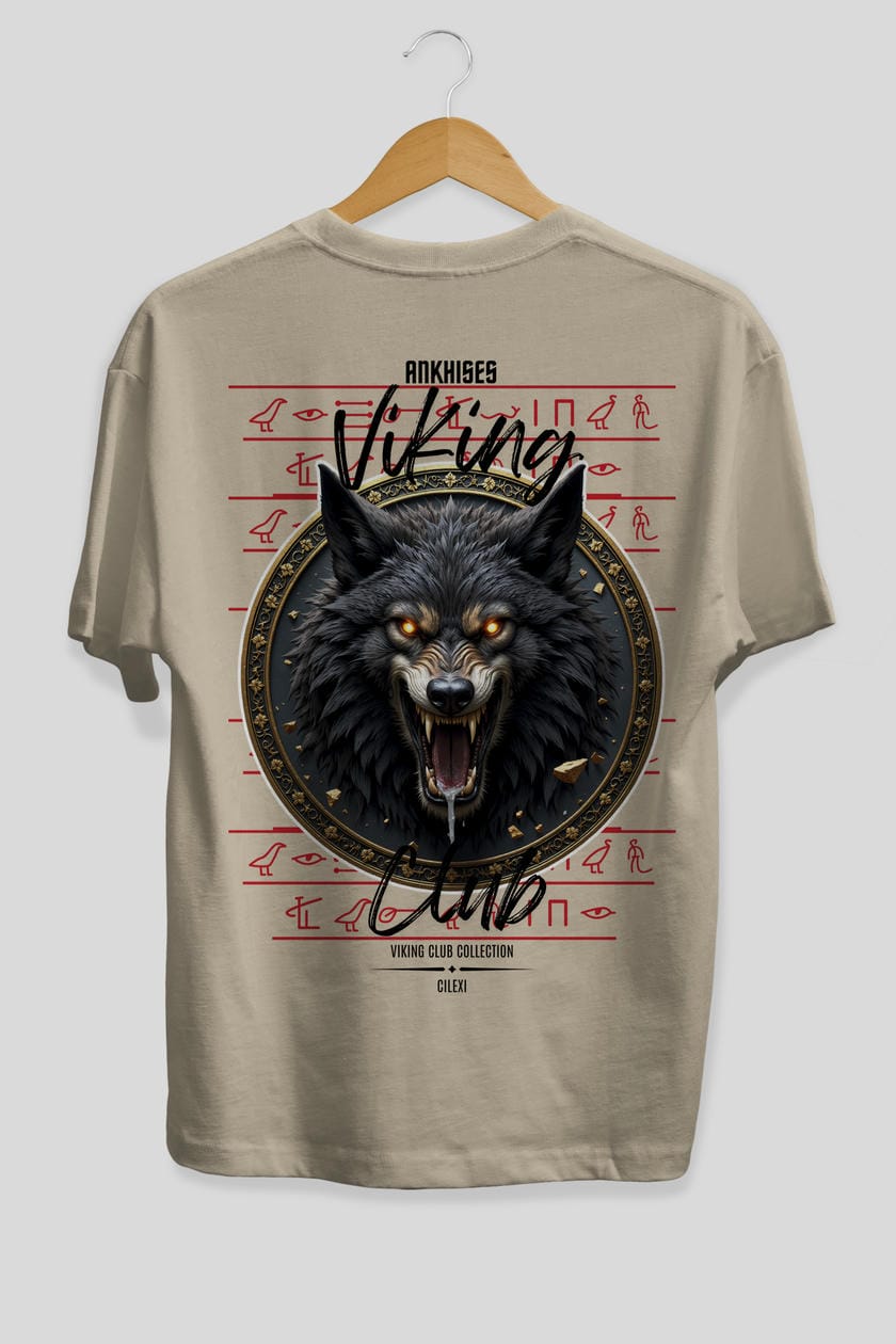 Viking Mitolojisi Serisi 27 Arka Baskılı Oversize t-shirt Erkek Kadın %100 Pamuk Bisiklet Yaka tişort