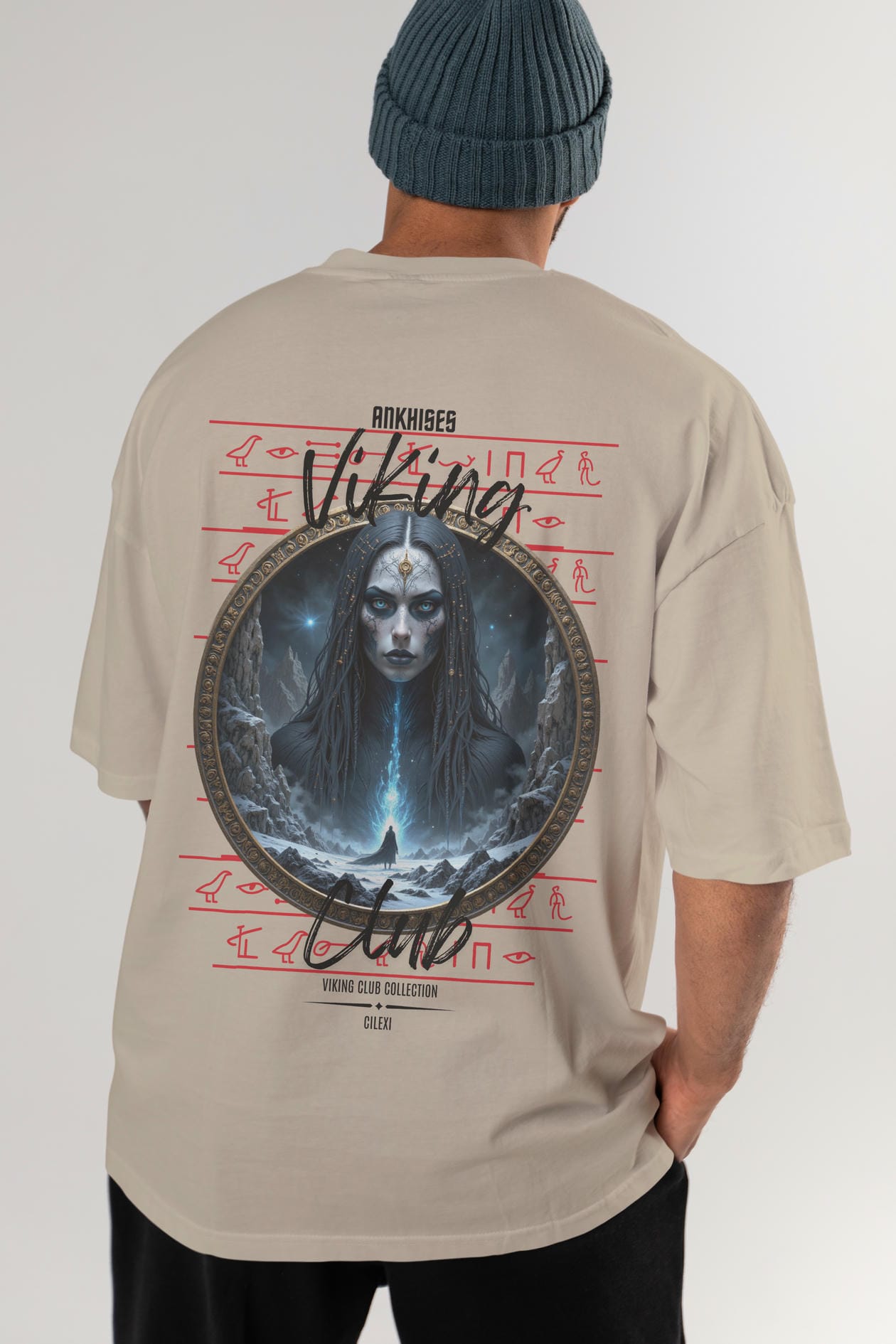 Viking Mitolojisi Serisi 11 Arka Baskılı Oversize t-shirt Erkek Kadın %100 Pamuk Bisiklet Yaka tişort