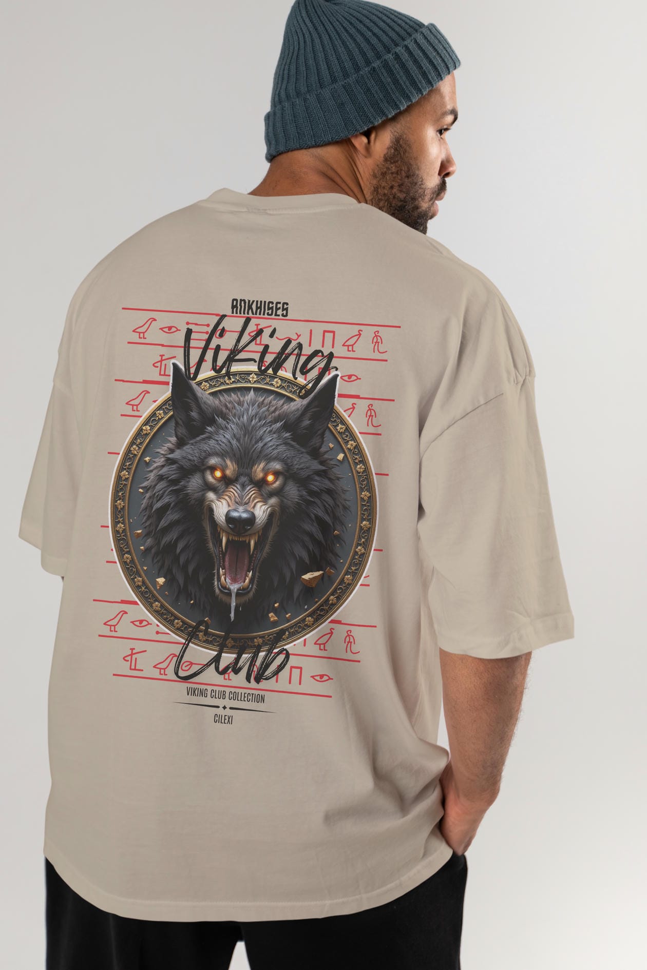 Viking Mitolojisi Serisi 27 Arka Baskılı Oversize t-shirt Erkek Kadın %100 Pamuk Bisiklet Yaka tişort