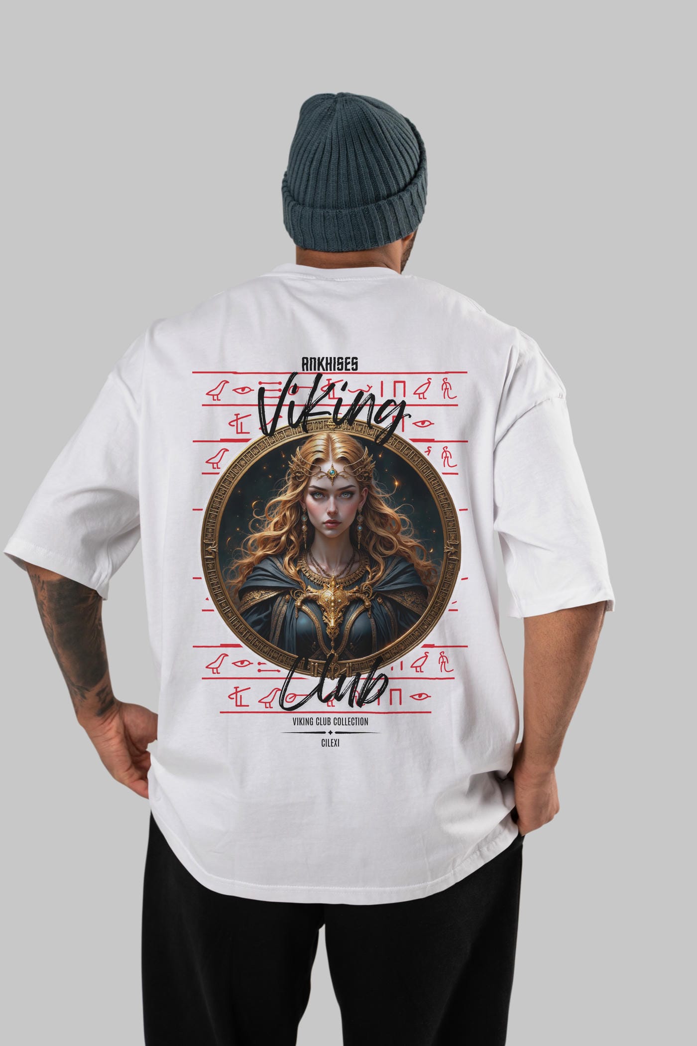 Freya Baskılı Oversize t-shirt Erkek Kadın %100 Pamuk Bisiklet Yaka tişort