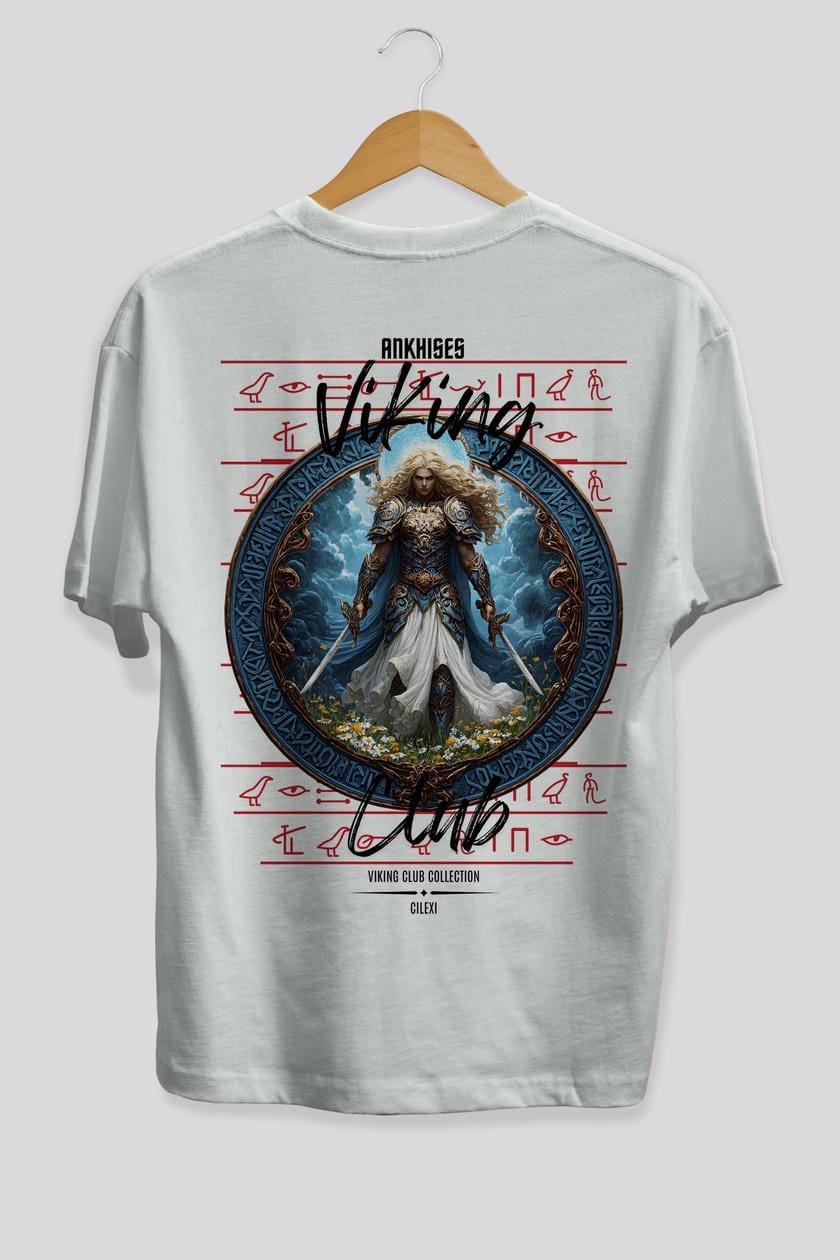 Baldur Baskılı Oversize t-shirt Erkek Kadın %100 Pamuk Bisiklet Yaka tişort