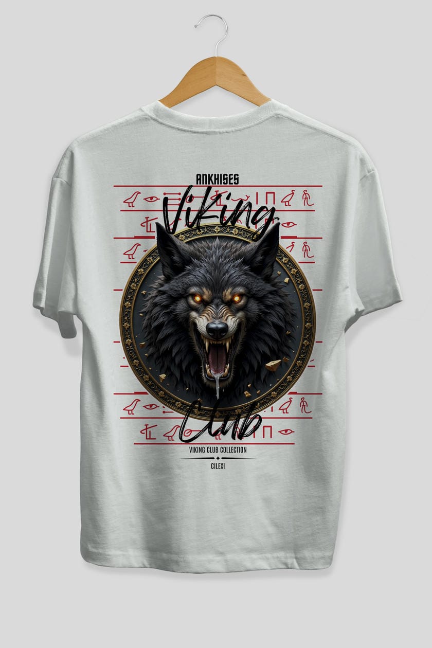 Viking Mitolojisi Serisi 27 Arka Baskılı Oversize t-shirt Erkek Kadın %100 Pamuk Bisiklet Yaka tişort