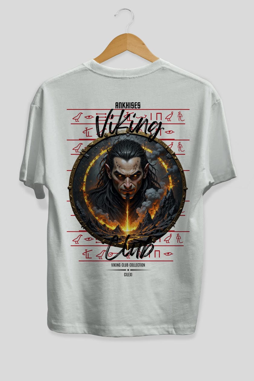 Loke 2 Arka Baskılı Oversize t-shirt Erkek Kadın %100 Pamuk Bisiklet Yaka tişort