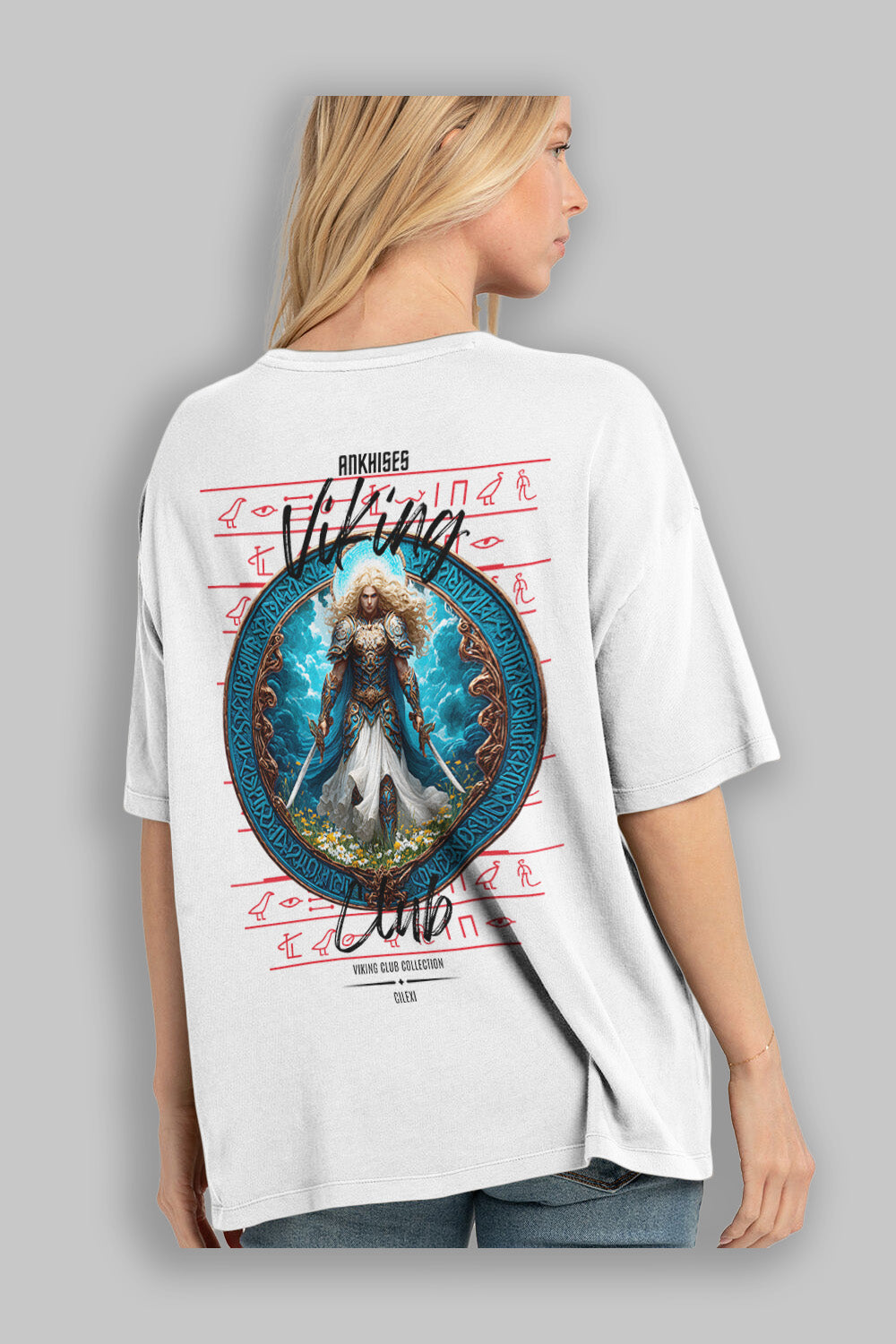 Baldur Baskılı Oversize t-shirt Erkek Kadın %100 Pamuk Bisiklet Yaka tişort