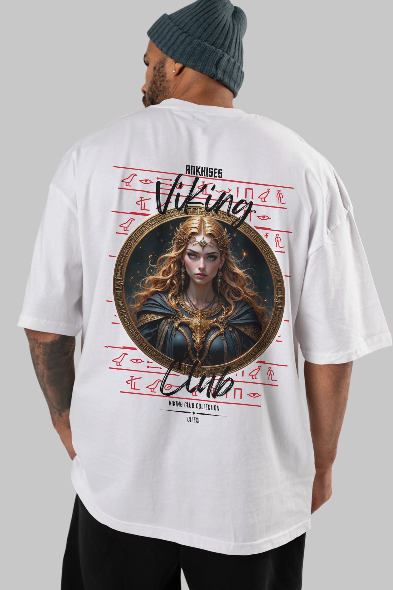 Freya Baskılı Oversize t-shirt Erkek Kadın %100 Pamuk Bisiklet Yaka tişort