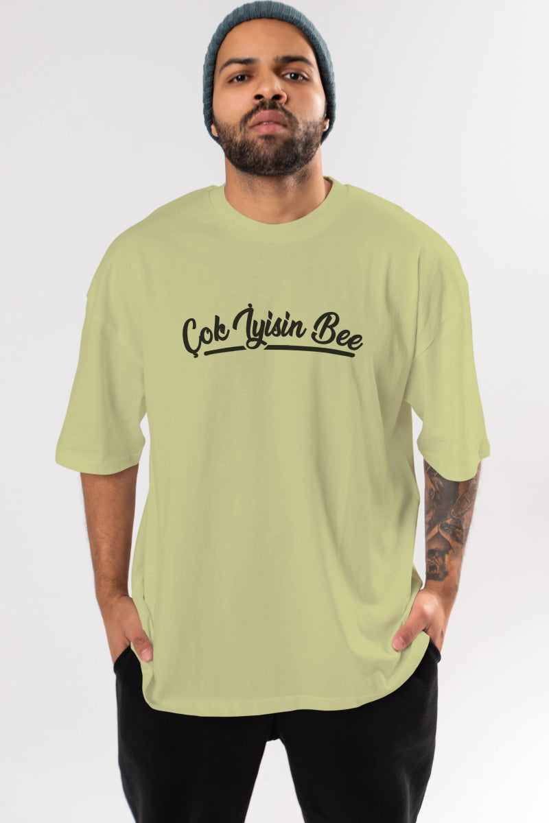 Çok İyisin Be Ön Baskılı Oversize t-shirt %100 pamuk Erkek Kadın Unisex - Cilexi