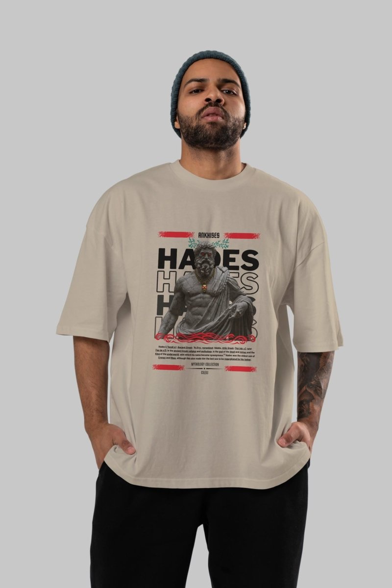 Hades 3 ön Baskılı Oversize t-shirt Erkek Kadın %100 Pamuk Bisiklet Yaka tişort - Cilexi