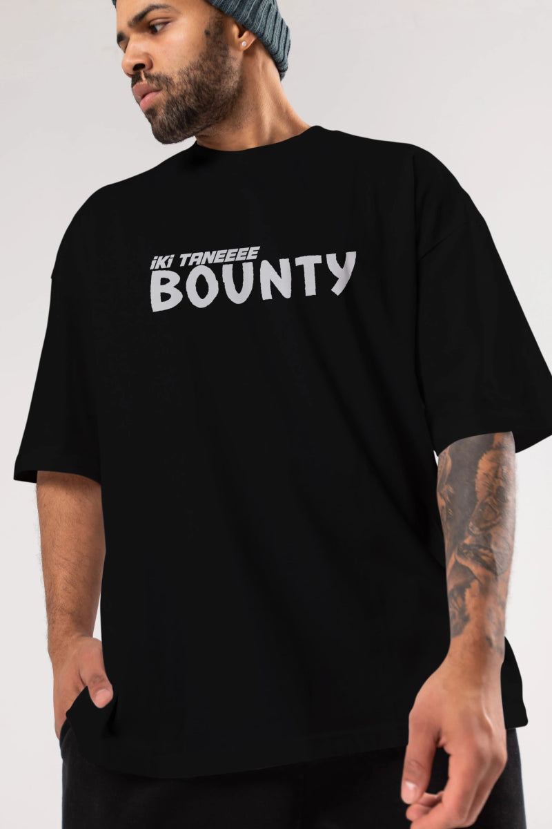 İki Tane Bounty Ön Baskılı Oversize t-shirt %100 pamuk Erkek Kadın Unisex - Cilexi