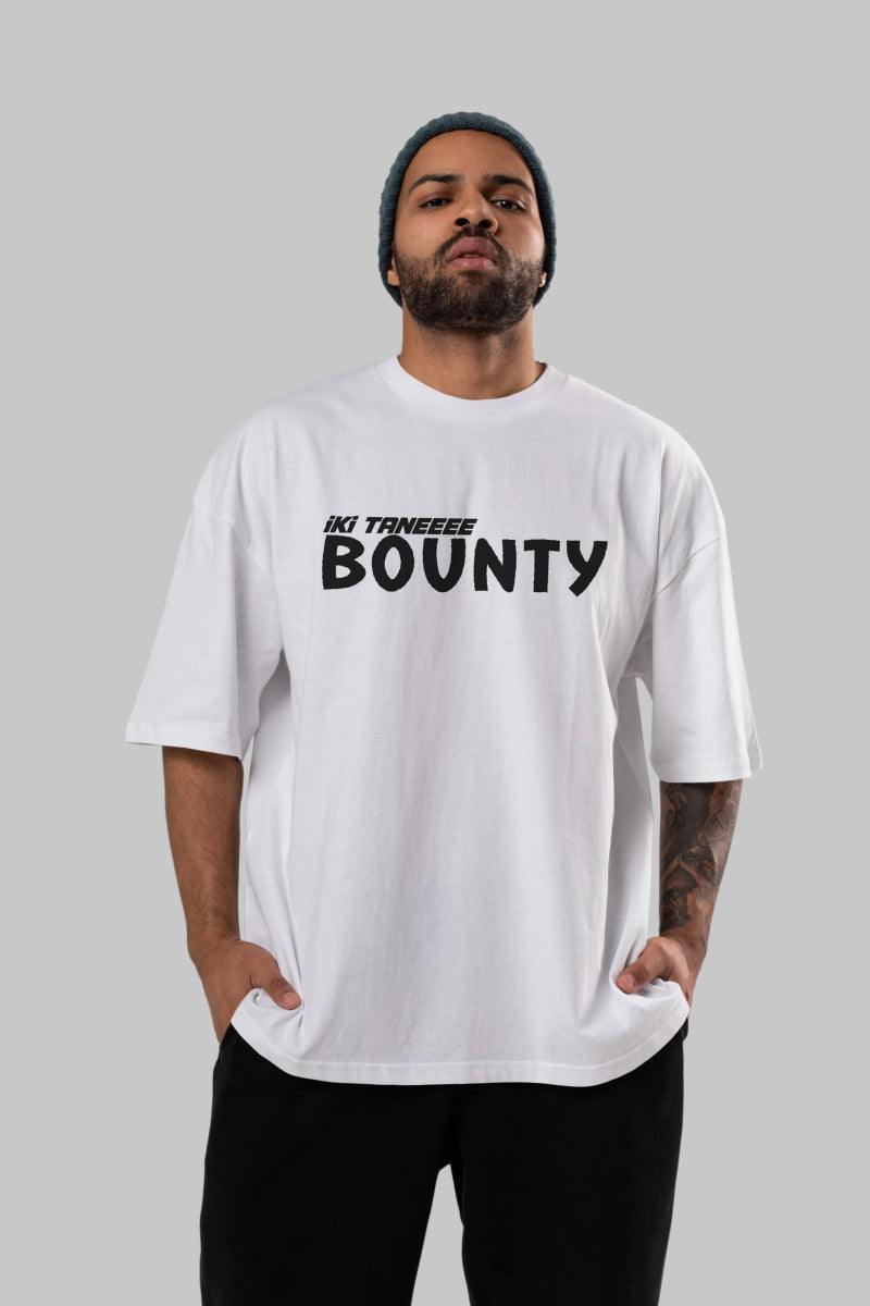 İki Tane Bounty Ön Baskılı Oversize t-shirt %100 pamuk Erkek Kadın Unisex - Cilexi