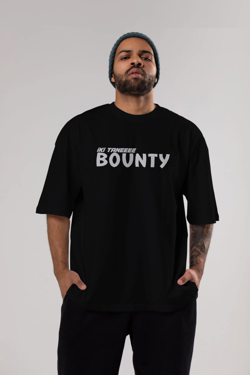 İki Tane Bounty Ön Baskılı Oversize t-shirt %100 pamuk Erkek Kadın Unisex - Cilexi