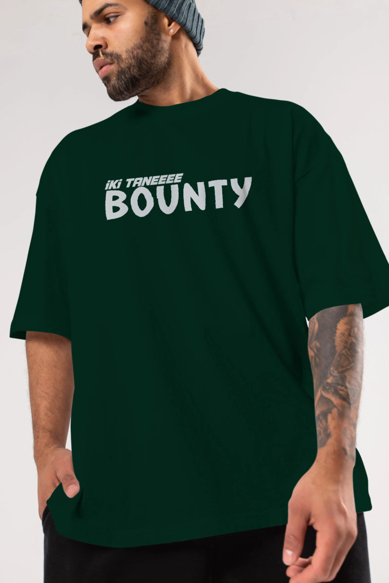 İki Tane Bounty Ön Baskılı Oversize t-shirt %100 pamuk Erkek Kadın Unisex - Cilexi
