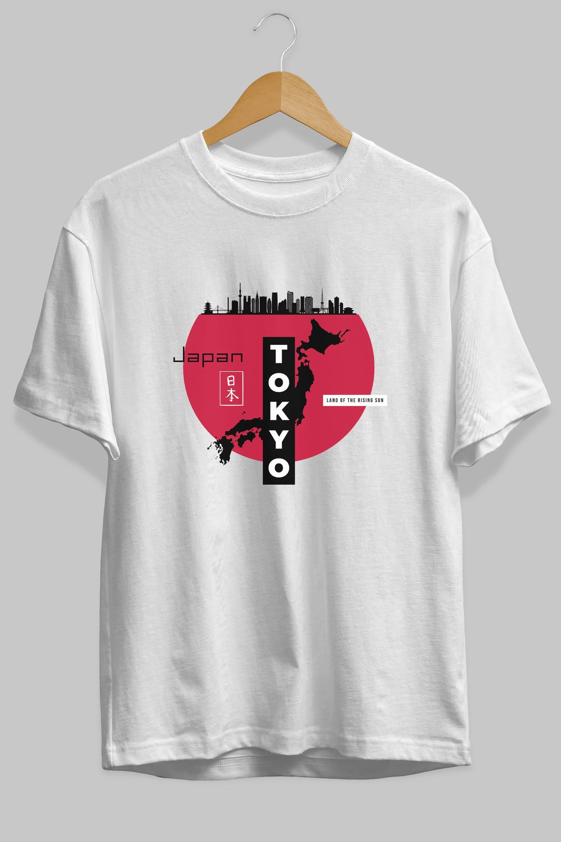 Japan Tokyo Ön Baskılı Oversize t-shirt Erkek Kadın Unisex