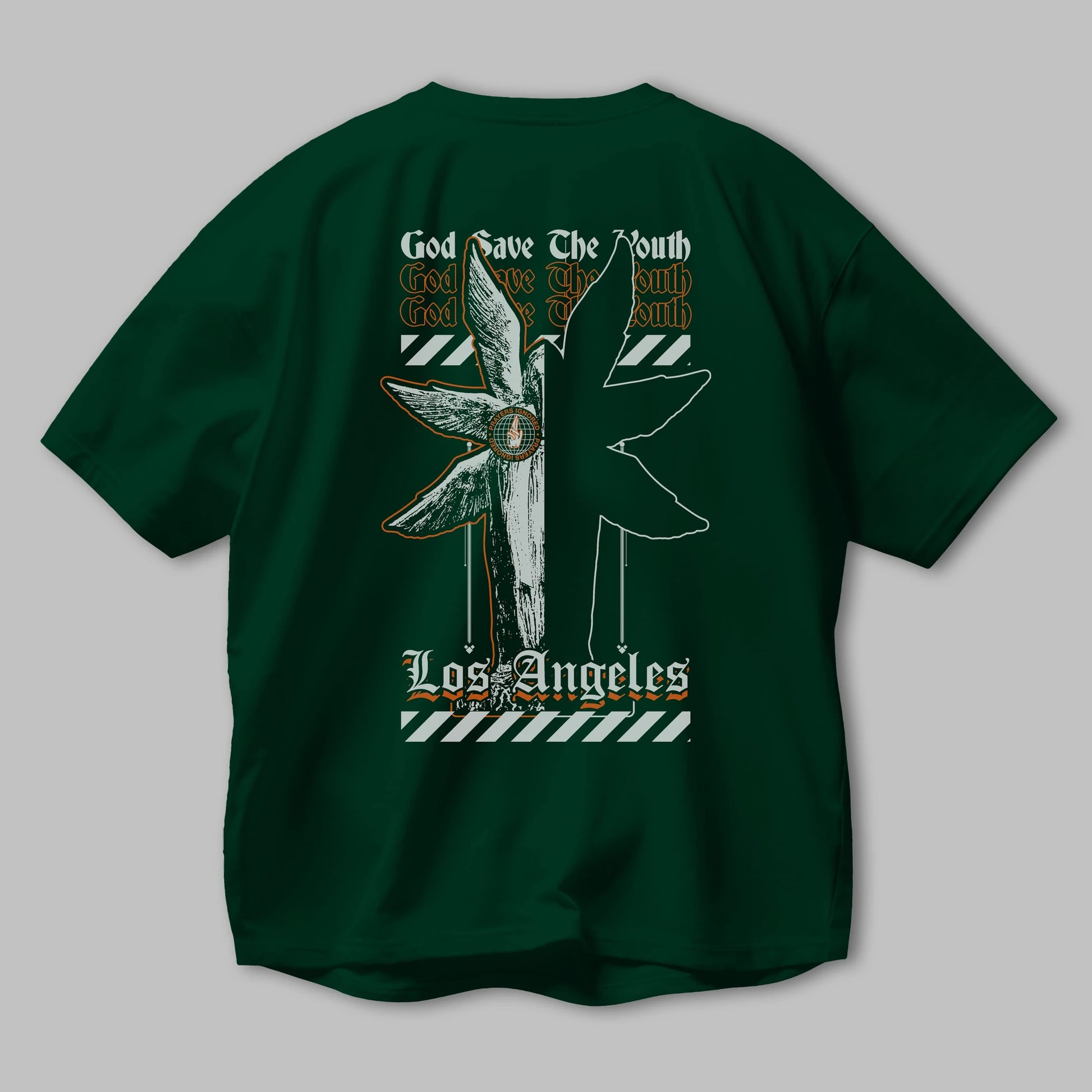 God Save The Youth Arka Baskılı Oversize t-shirt Erkek Kadın Unisex