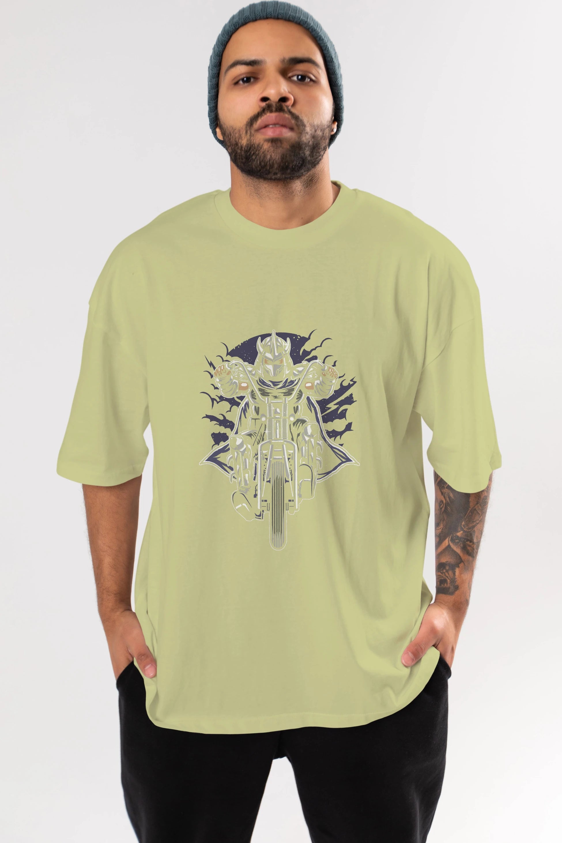 Shred Chopper Ön Baskılı Oversize t-shirt Erkek Kadın Unisex %100 Pamuk tişort