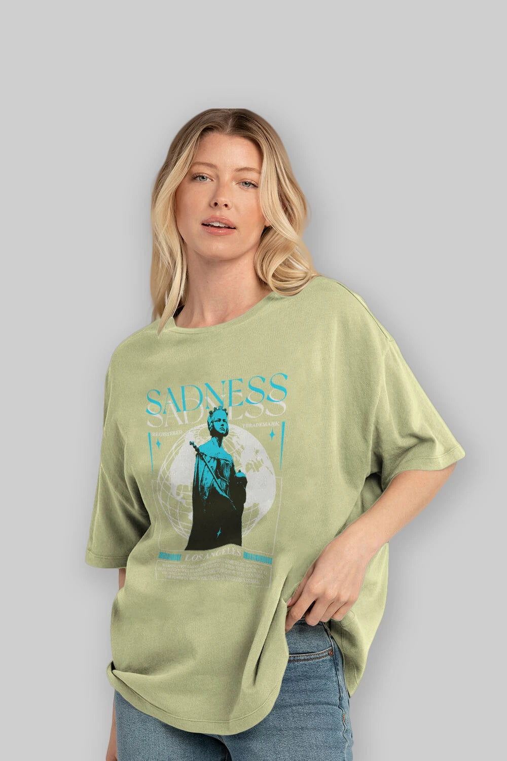 Sadness Los Angeles Ön Baskılı Oversize t-shirt Erkek Kadın Unisex