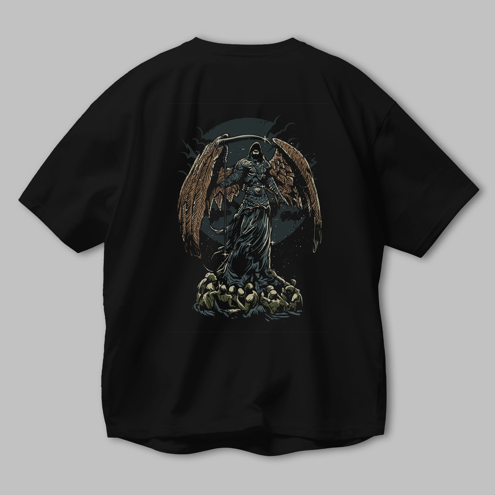Darkness Arka Baskılı Oversize t-shirt Erkek Kadın Unisex %100 Pamuk