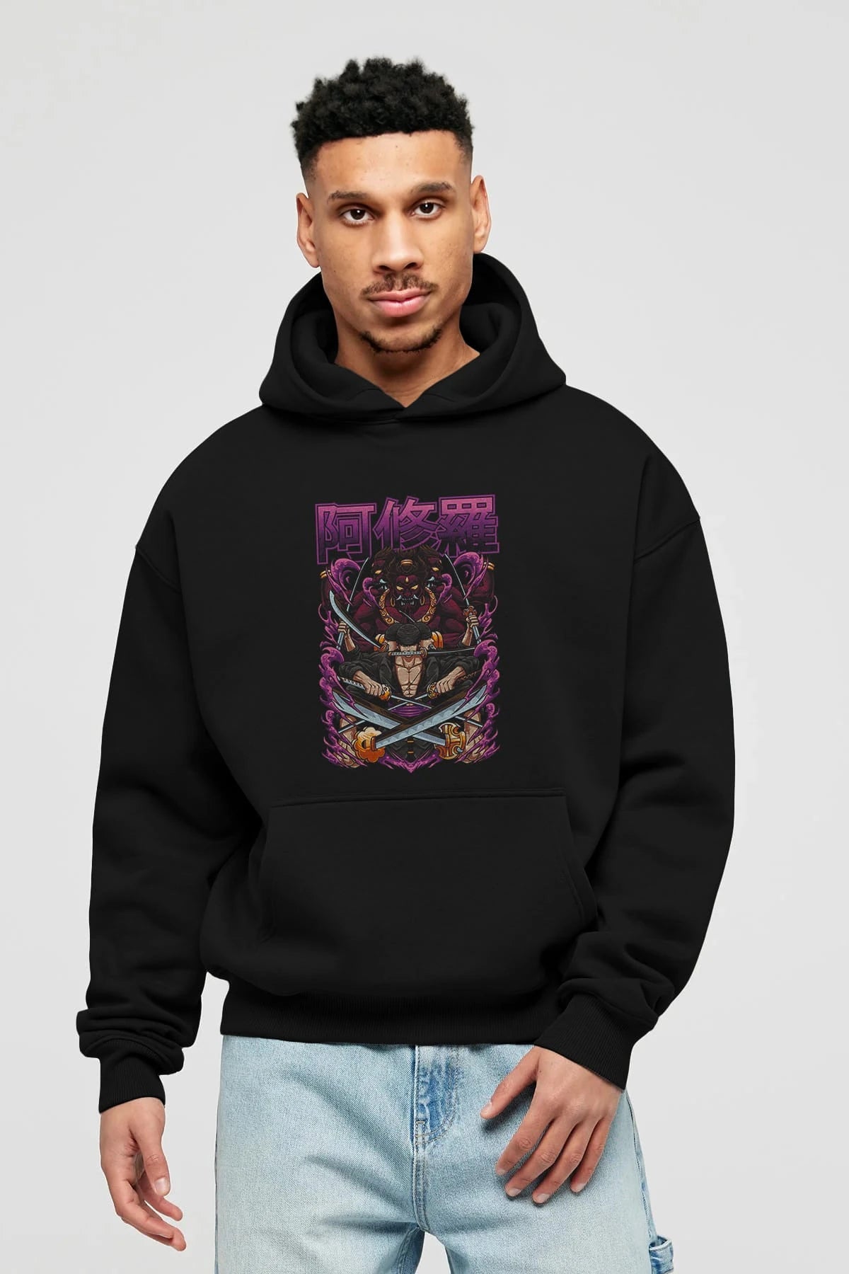 Roronoa Zoro 1 Anime Ön Baskılı Hoodie Oversize Kapüşonlu Sweatshirt Erkek Kadın Unisex