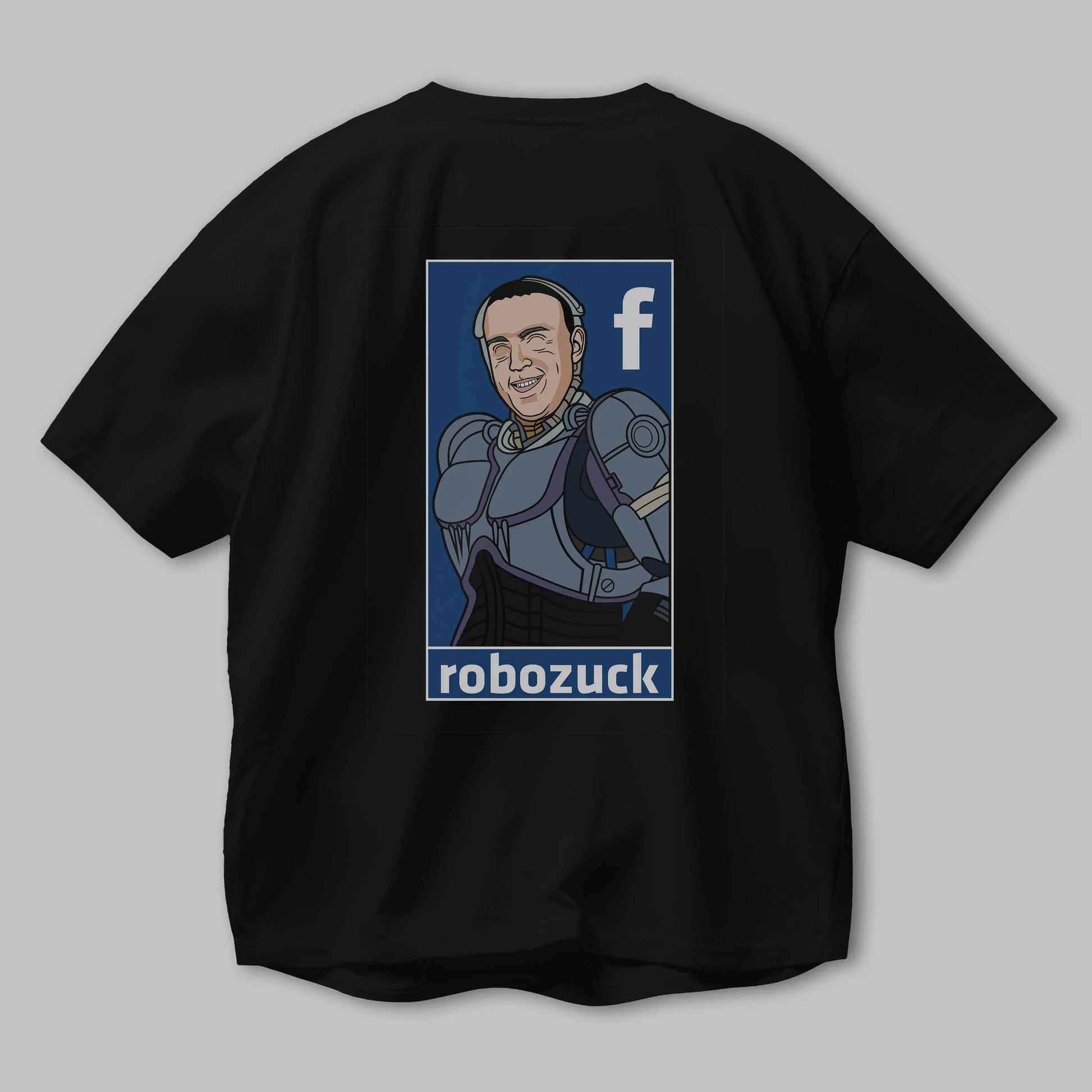 Robozuck Arka Baskılı Oversize t-shirt Erkek Kadın Unisex %100 Pamuk tişort