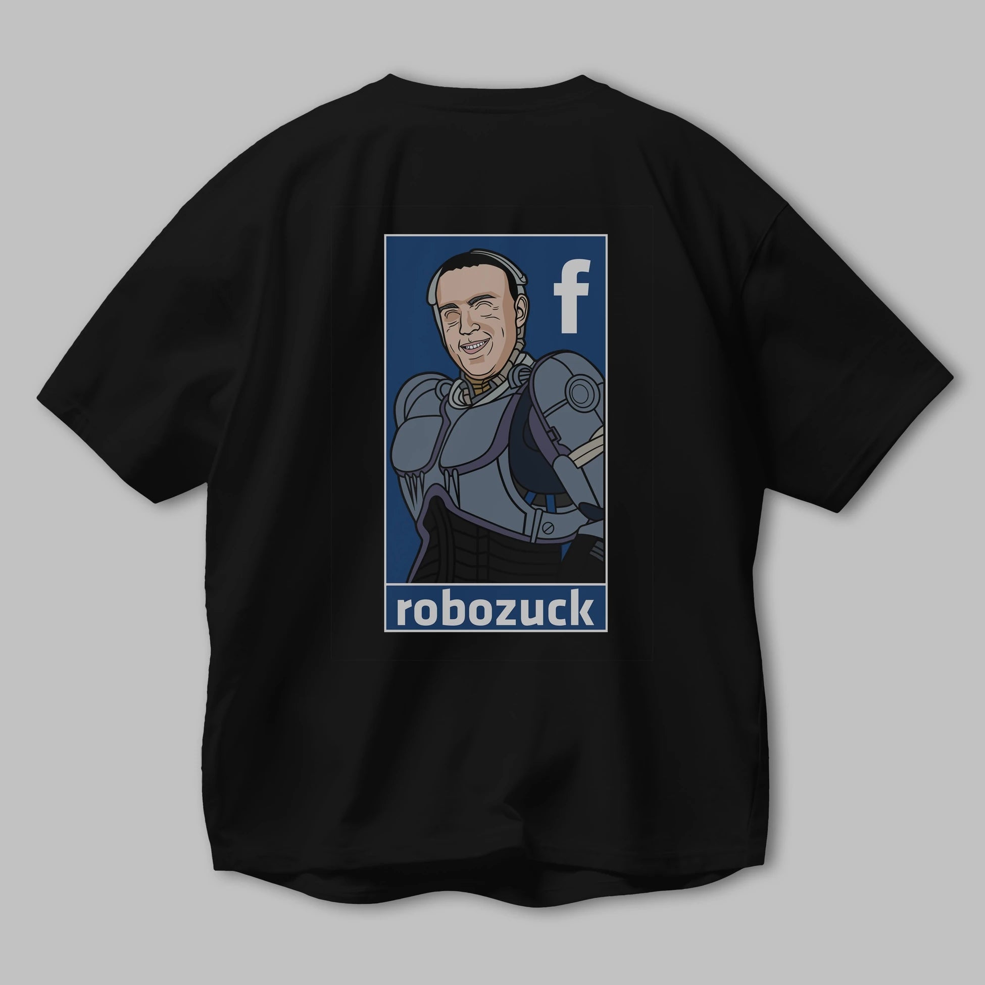 Robozuck Arka Baskılı Oversize t-shirt Erkek Kadın Unisex %100 Pamuk tişort