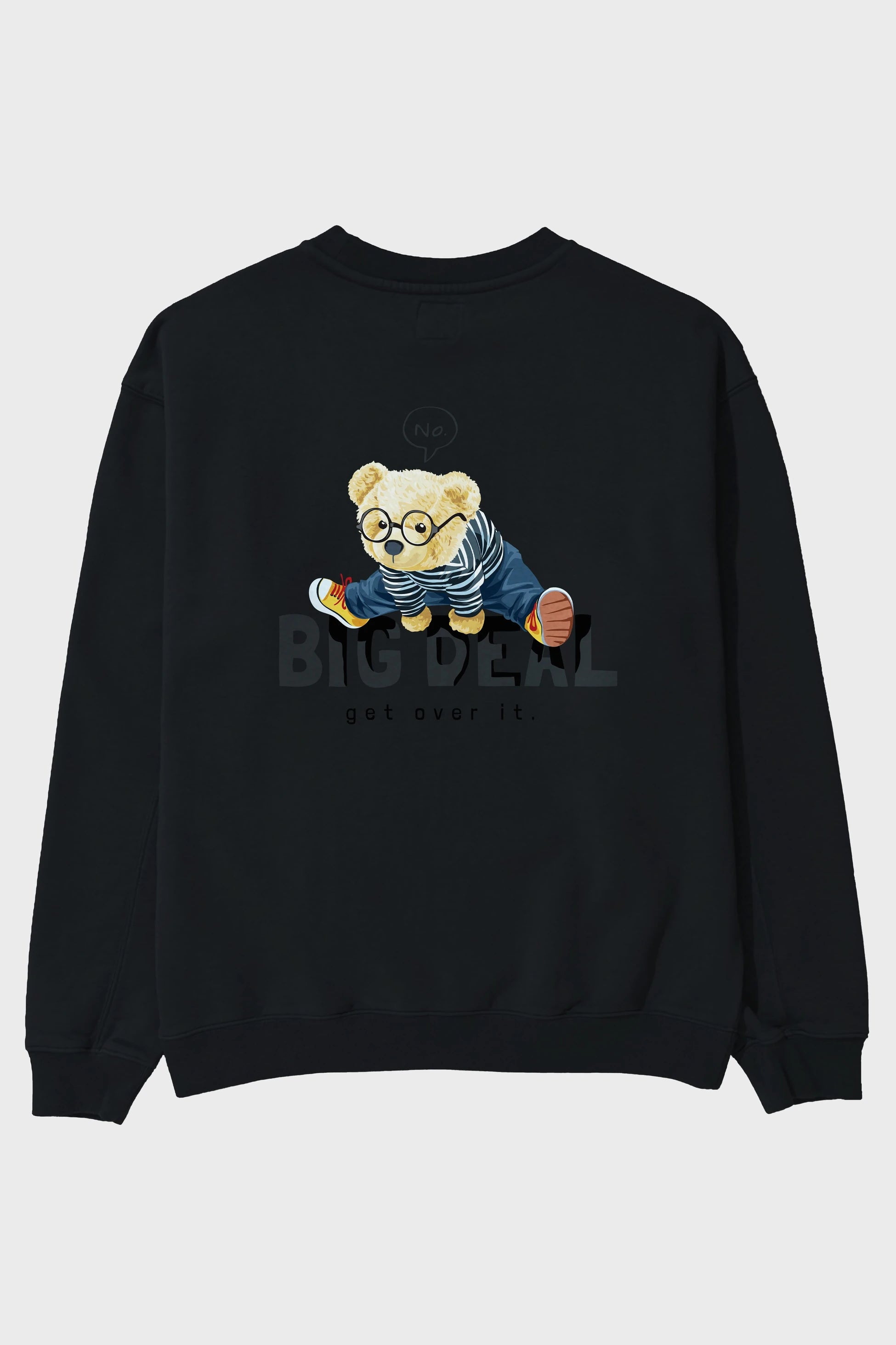 Teddy Bear Big Deal Arka Baskılı Oversize Sweatshirt Erkek Kadın Unisex