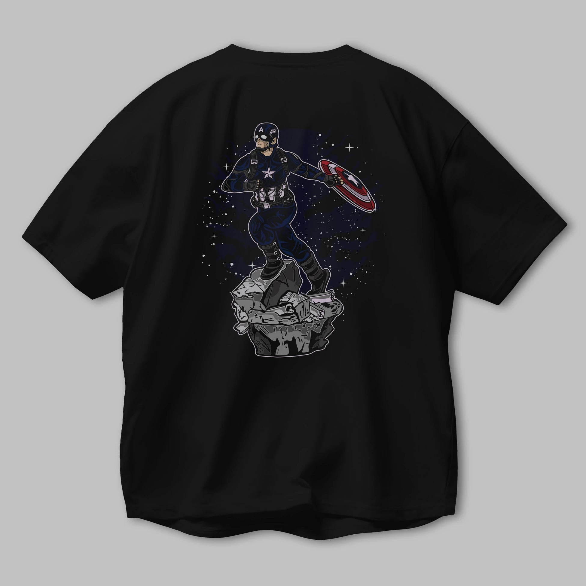 CAPTAIN AMERICA Arka Baskılı Oversize t-shirt Erkek Kadın Unisex %100 Pamuk