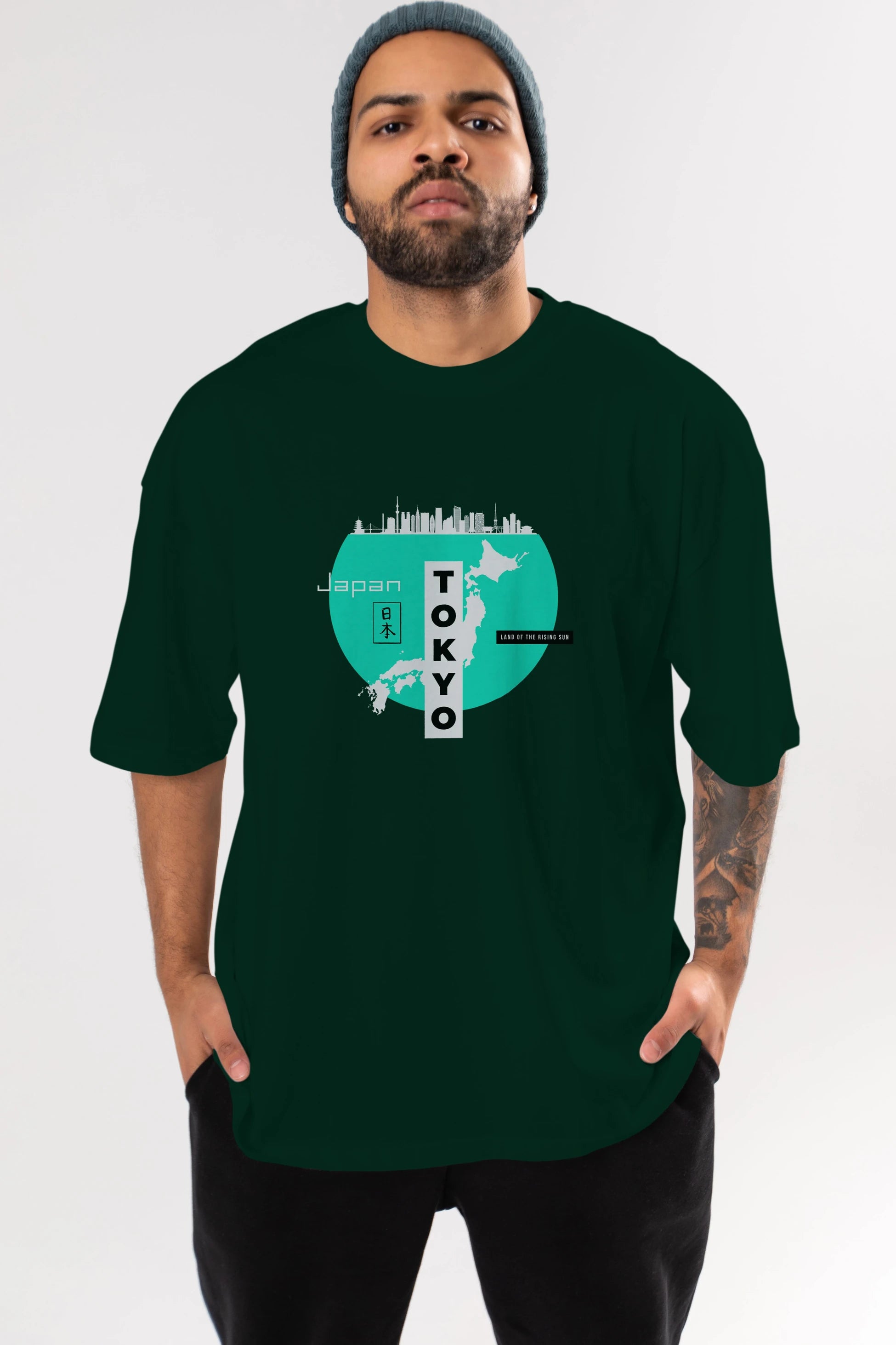 Japan Tokyo Ön Baskılı Oversize t-shirt Erkek Kadın Unisex