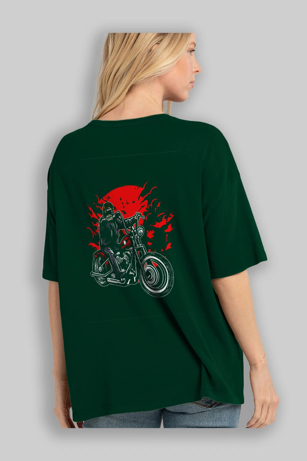 Zombie Slayer Arka Baskılı Oversize t-shirt Erkek Kadın Unisex %100 Pamuk