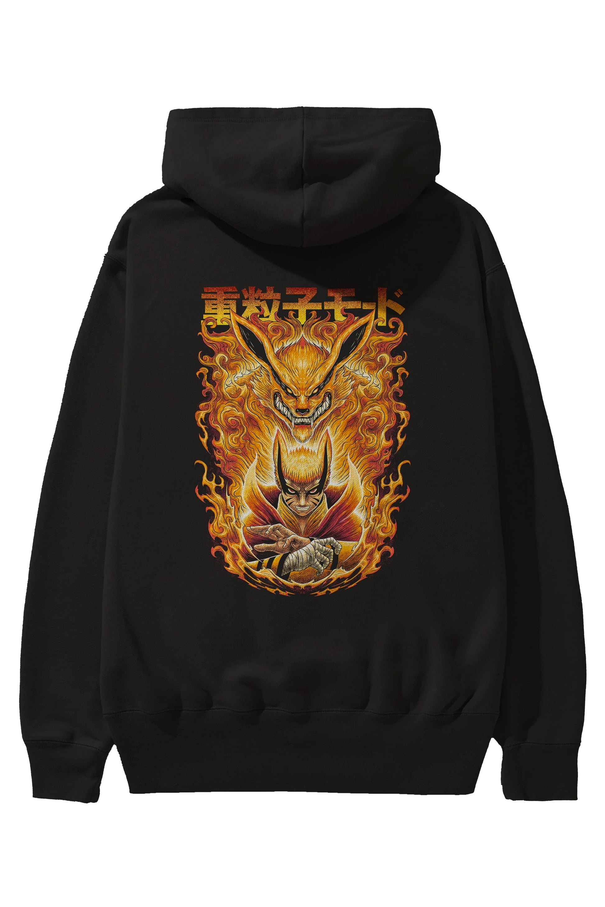 NARUTO KYUUBI 1 Anime Arka Baskılı Hoodie Oversize Kapüşonlu Sweatshirt Erkek Kadın Unisex