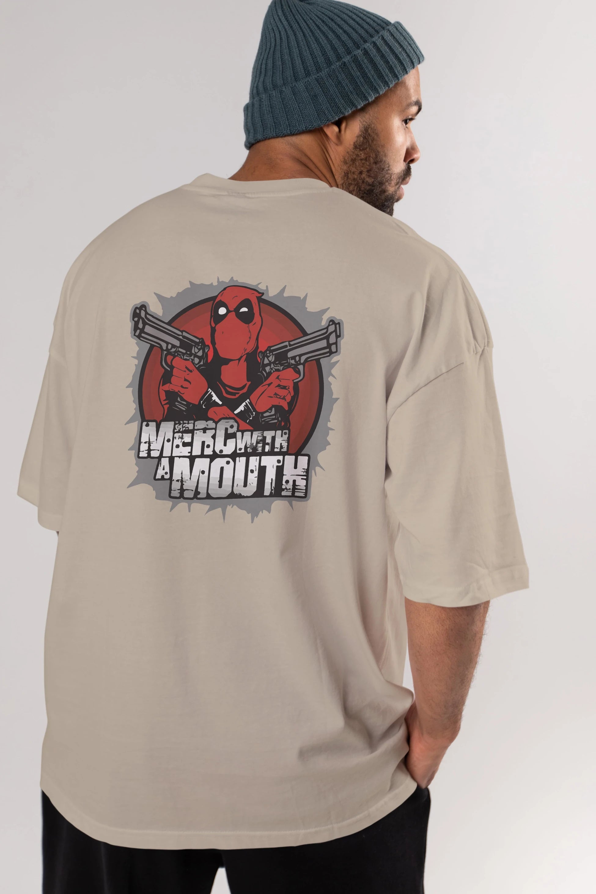 Deadpool (13) Arka Baskılı Oversize t-shirt Erkek Kadın Unisex %100 Pamuk Bisiklet Yaka tişort