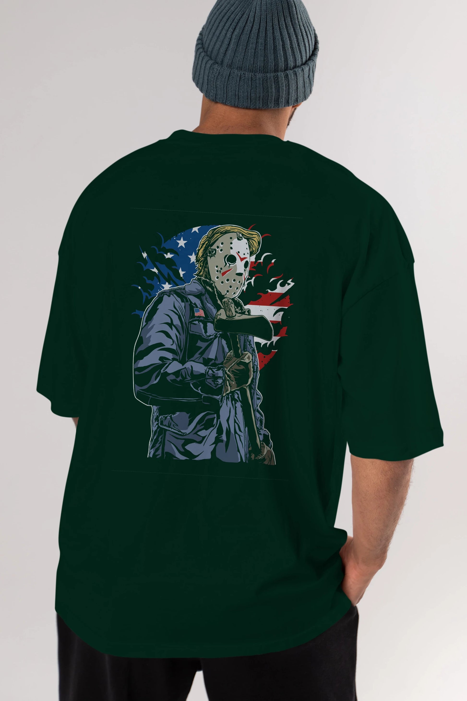 American Killer Arka Baskılı Oversize t-shirt Erkek Kadın Unisex %100 Pamuk
