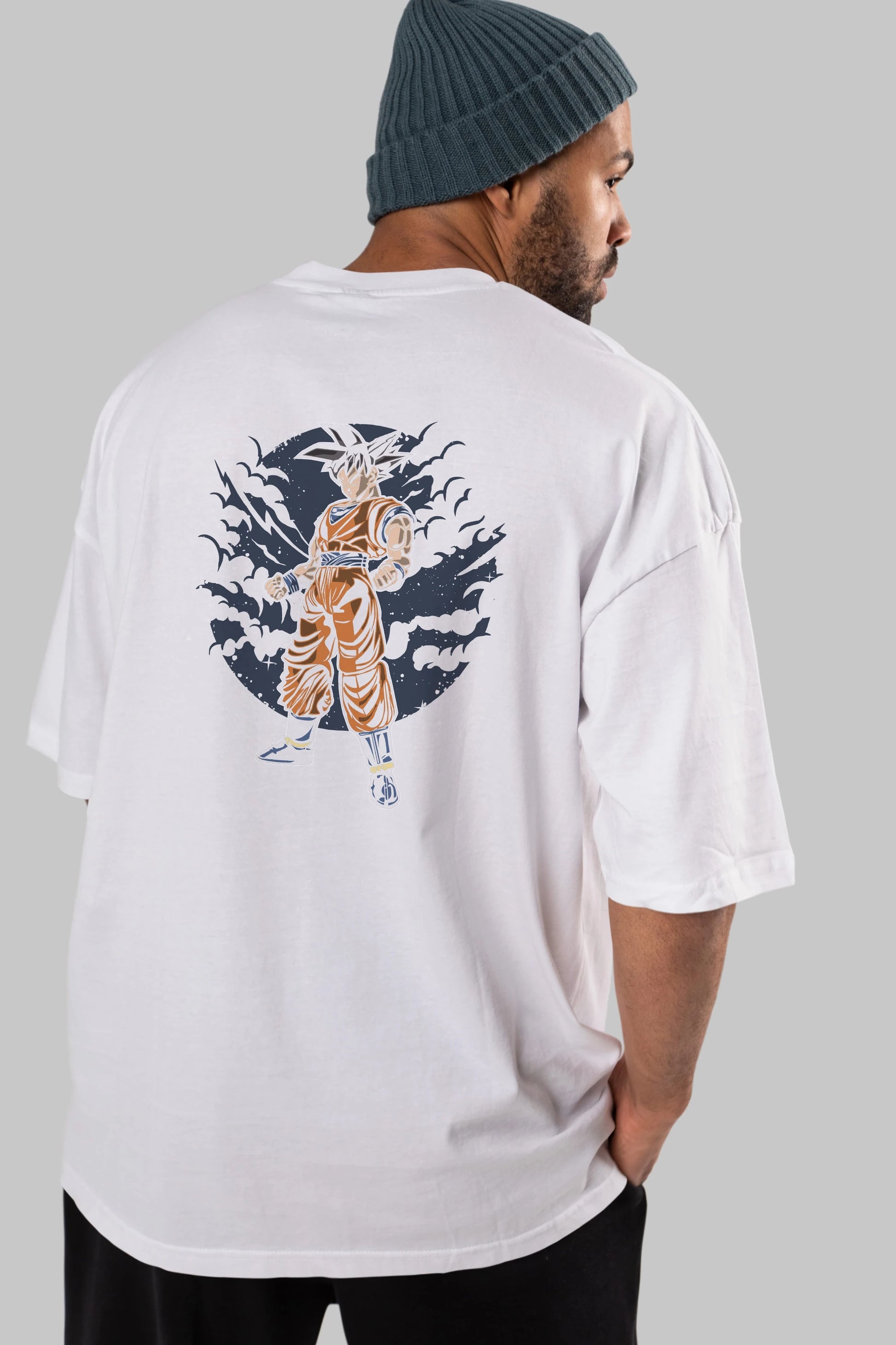 GOKU Arka Baskılı Oversize t-shirt Erkek Kadın Unisex %100 Pamuk
