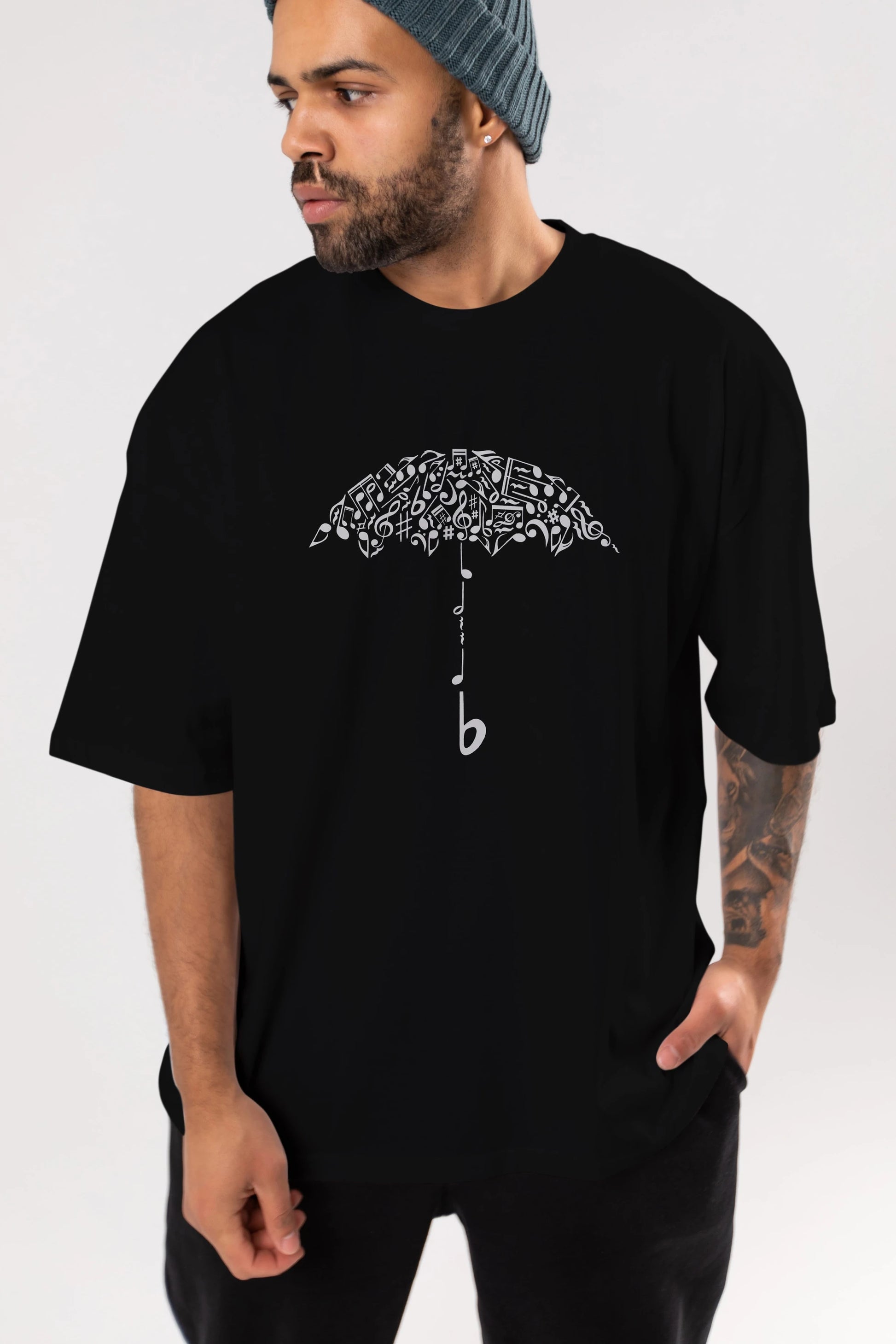 Sound Of Rain Ön Baskılı Oversize t-shirt %100 pamuk Erkek Kadın Unisex