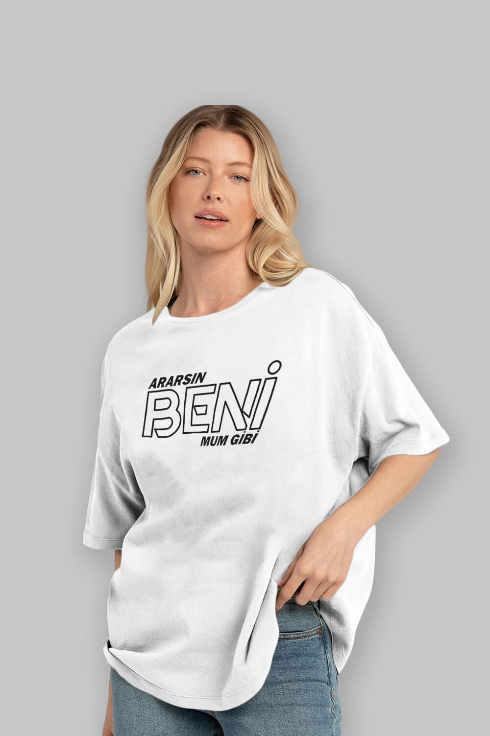 Ararsın Beni Mum Gibi Ön Baskılı Oversize t-shirt %100 pamuk Erkek Kadın Unisex