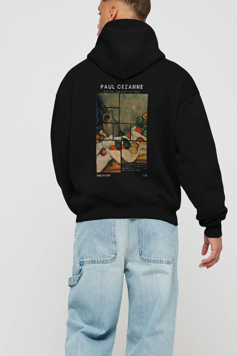 Paul Cezanne Curtain Arka Baskılı Hoodie Oversize Kapüşonlu Sweatshirt Erkek Kadın