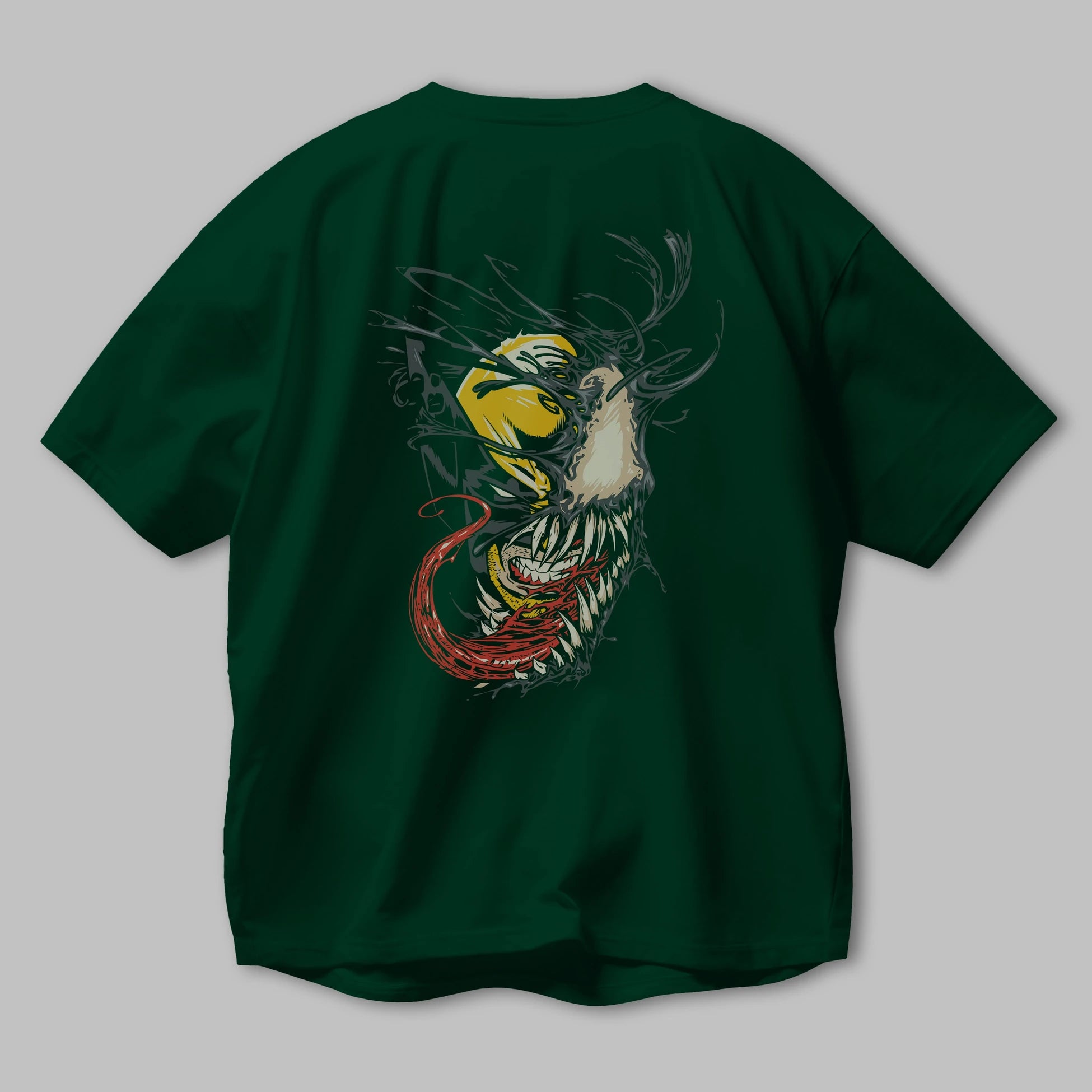 Venom (4) Arka Baskılı Oversize t-shirt Erkek Kadın Unisex %100 Pamuk Bisiklet Yaka tişort