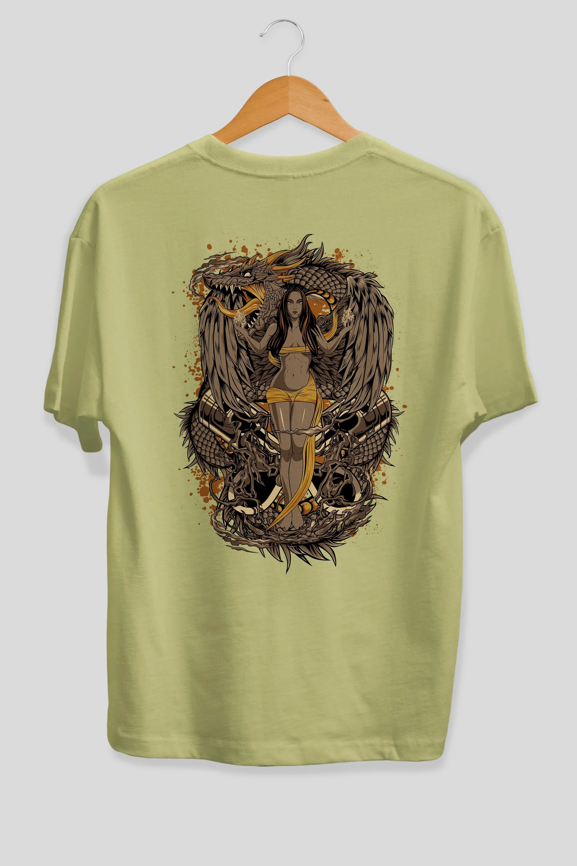 TRIBAL (3) Anime Arka Baskılı Oversize t-shirt Erkek Kadın Unisex