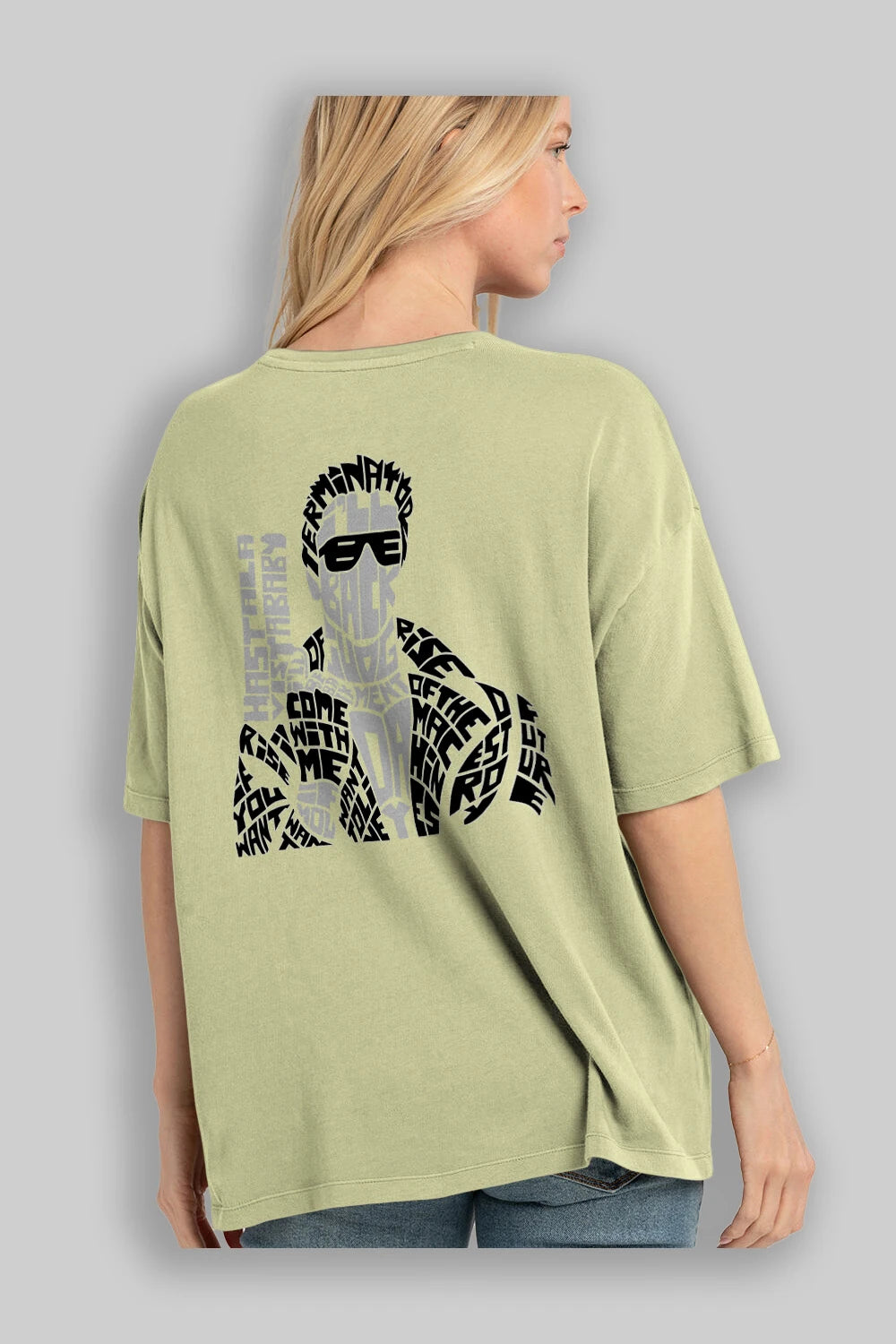 I_ll Be Back Arka Baskılı Oversize t-shirt %100 pamuk Erkek Kadın Unisex