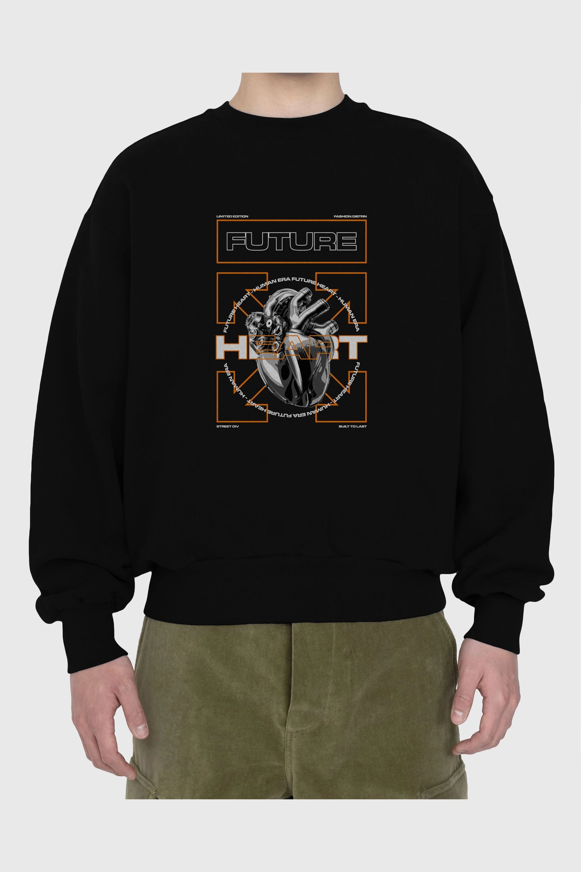 Future Heart Ön Baskılı Oversize Sweatshirt Erkek Kadın Unisex