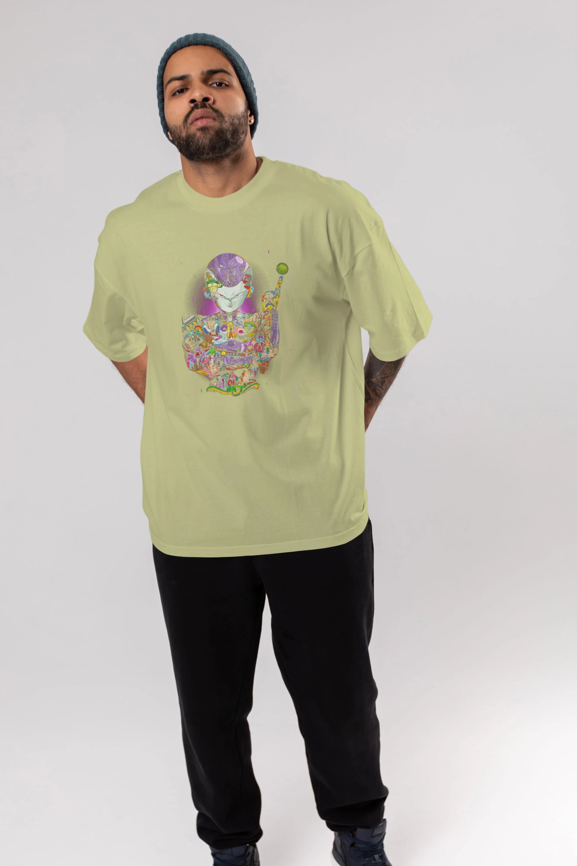 DRAGON BALL ART (4) Anime Ön Baskılı Oversize t-shirt %100 pamuk Erkek Kadın Unisex