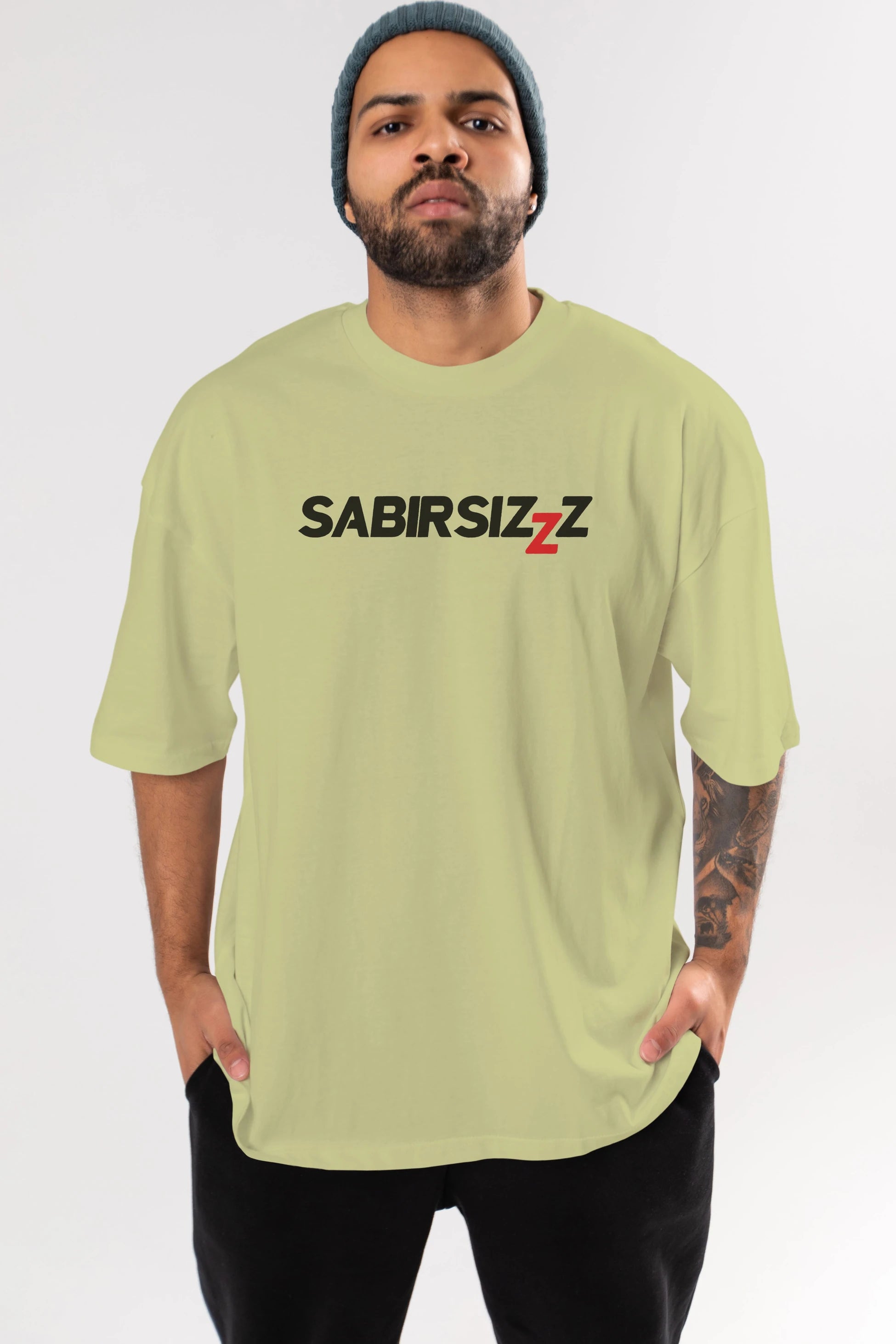 Sabırsız Ön Baskılı Oversize t-shirt %100 pamuk Erkek Kadın Unisex