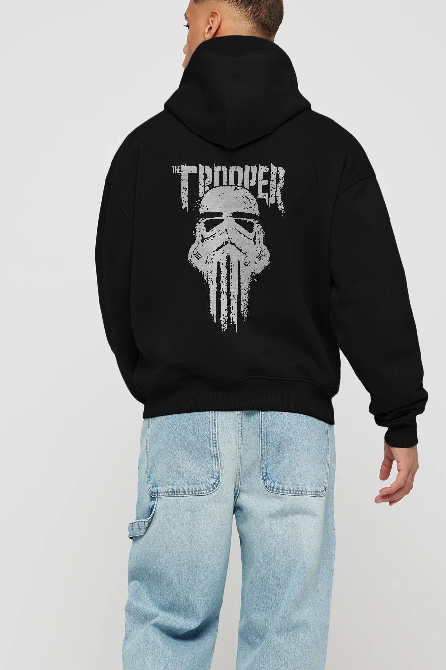 The Trooper Arka Baskılı Hoodie Oversize Kapüşonlu Sweatshirt Erkek Kadın Unisex