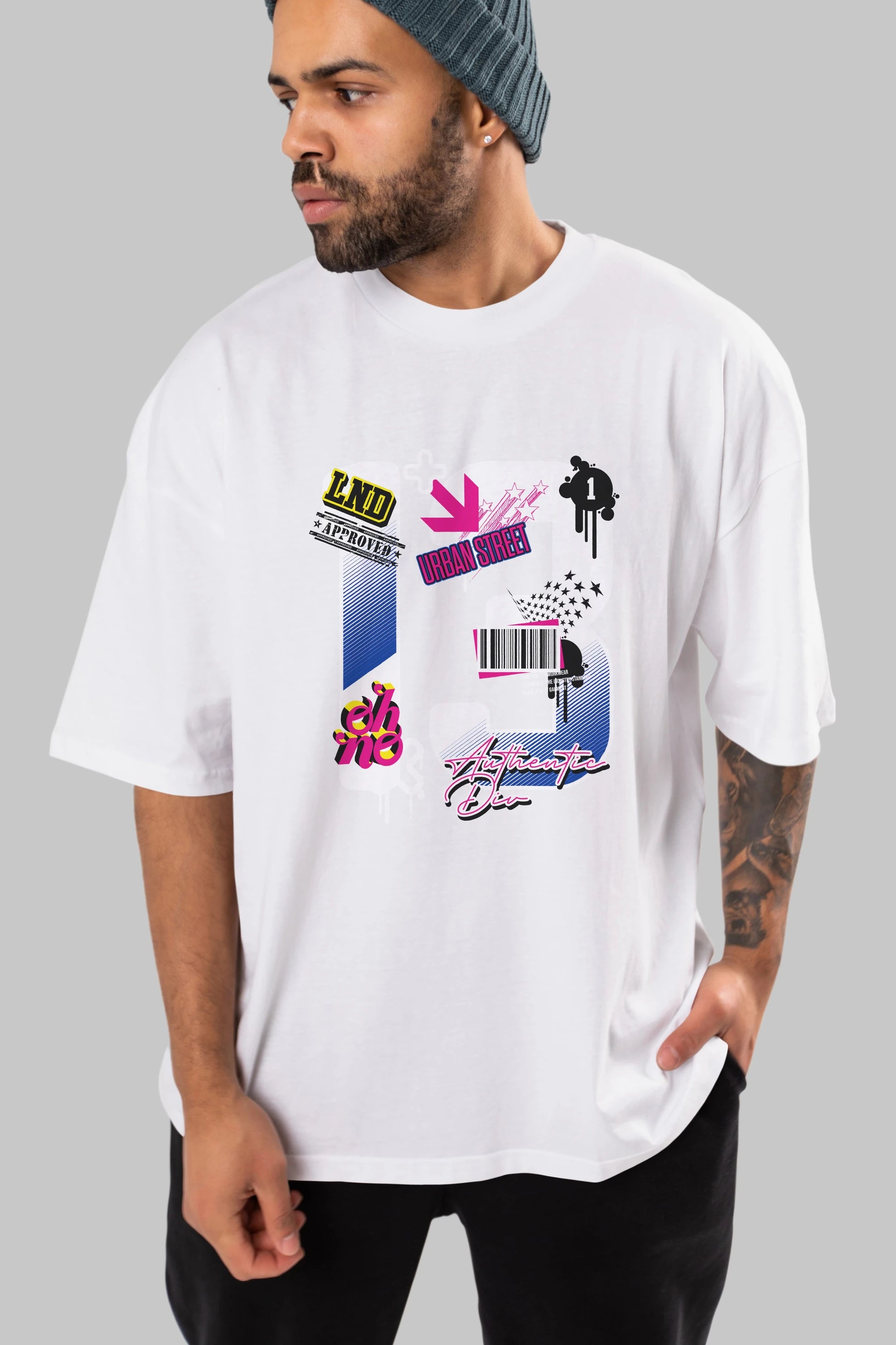 Urban Street 13 Ön Baskılı Oversize t-shirt Erkek Kadın Unisex