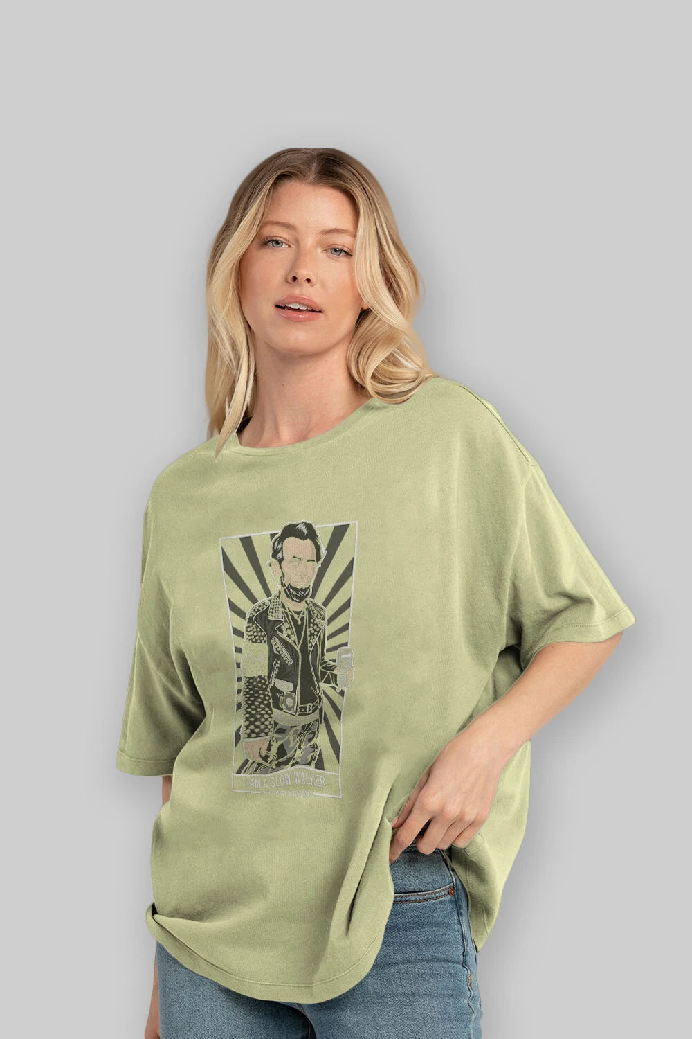 Lincoln Street Punk Ön Baskılı Oversize t-shirt Erkek Kadın Unisex %100 Pamuk tişort