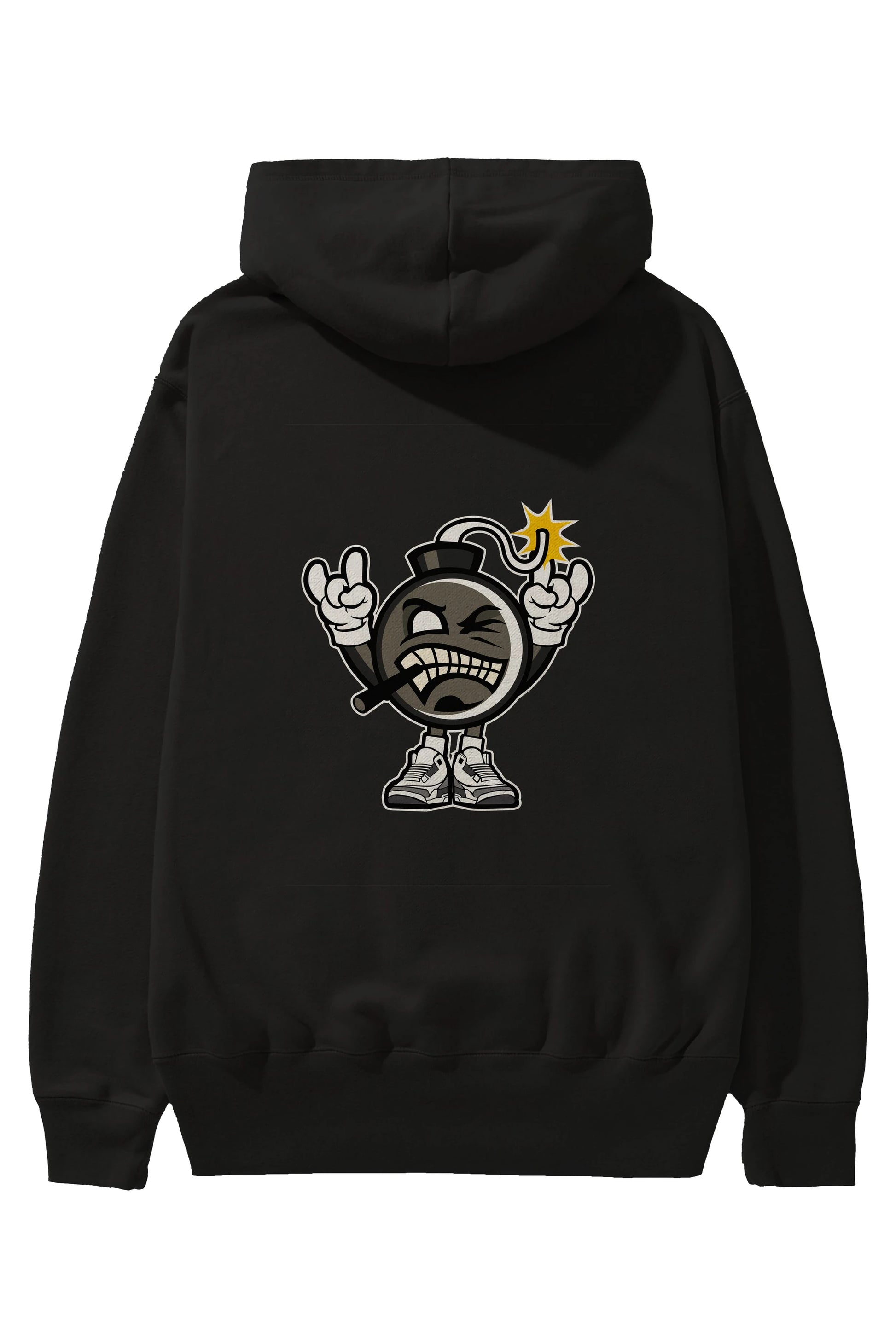 Evil Bomb Arka Baskılı Hoodie Oversize Kapüşonlu Sweatshirt Erkek Kadın Unisex