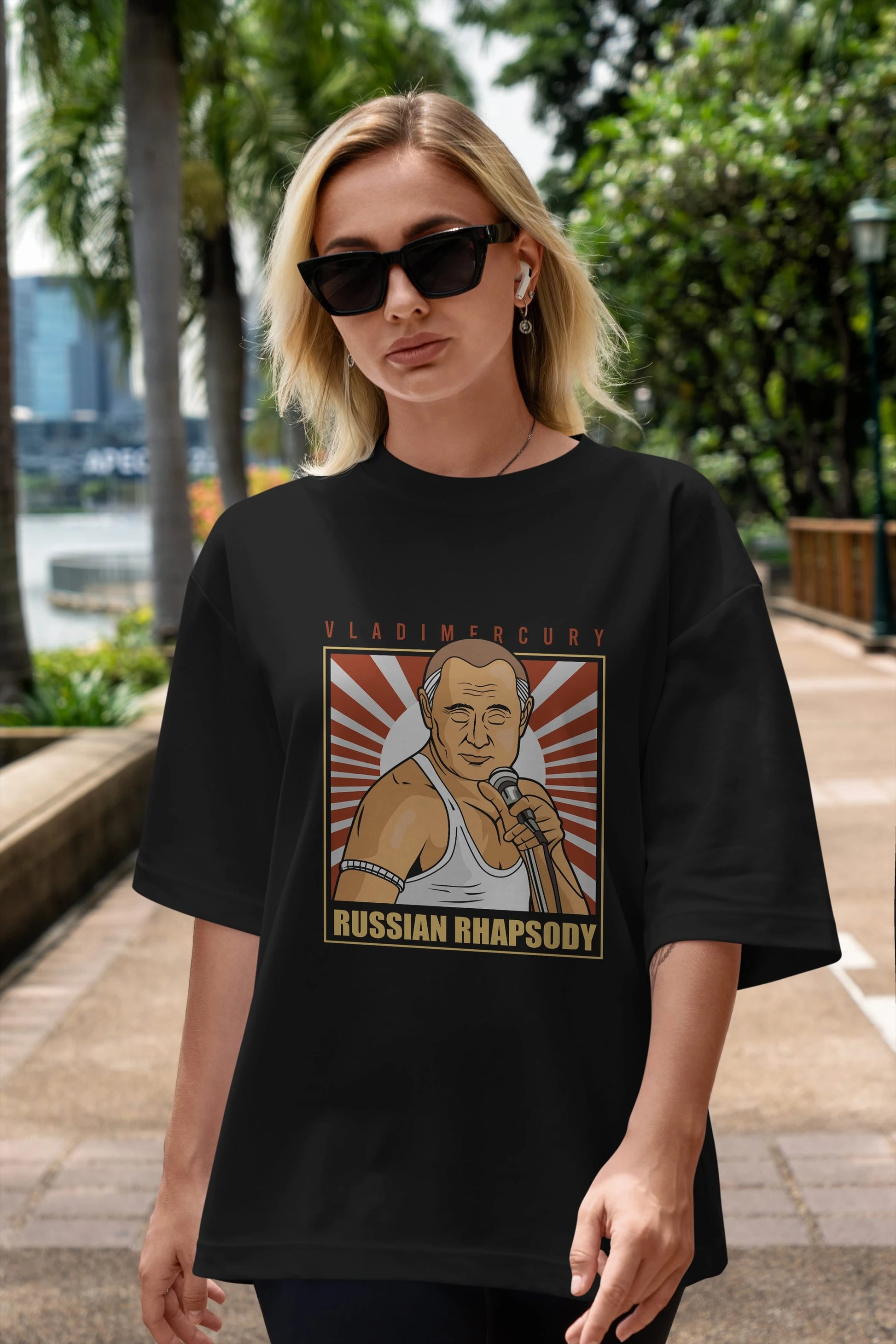Freddy Puttin Ön Baskılı Oversize t-shirt Erkek Kadın Unisex %100 Pamuk tişort
