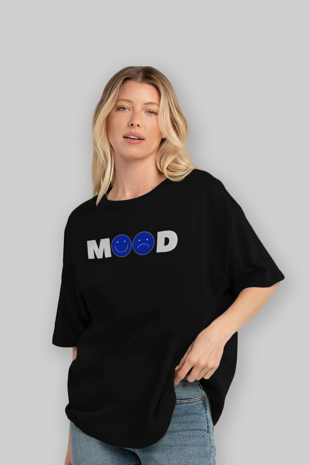 Mood Ön Baskılı Oversize t-shirt Erkek Kadın Unisex
