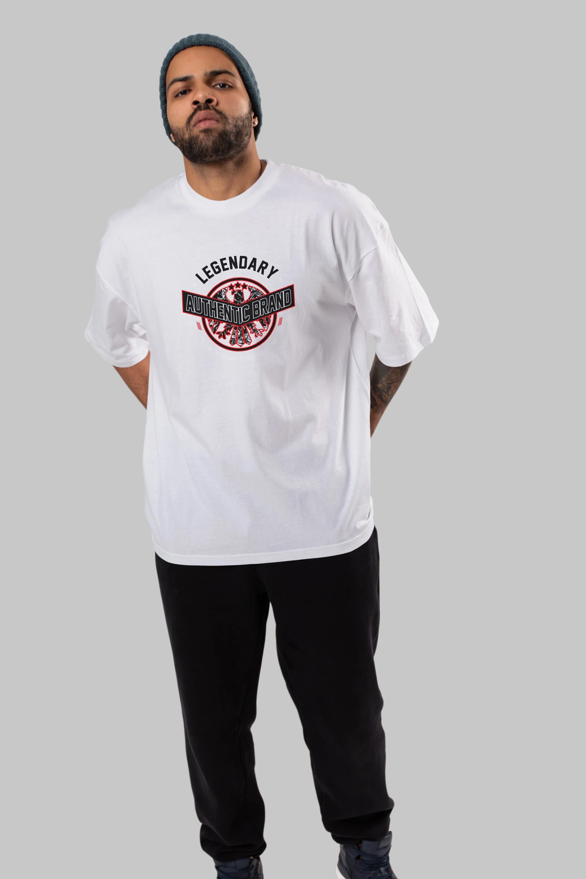 Legendary Brand Ön Baskılı Oversize t-shirt Erkek Kadın Unisex
